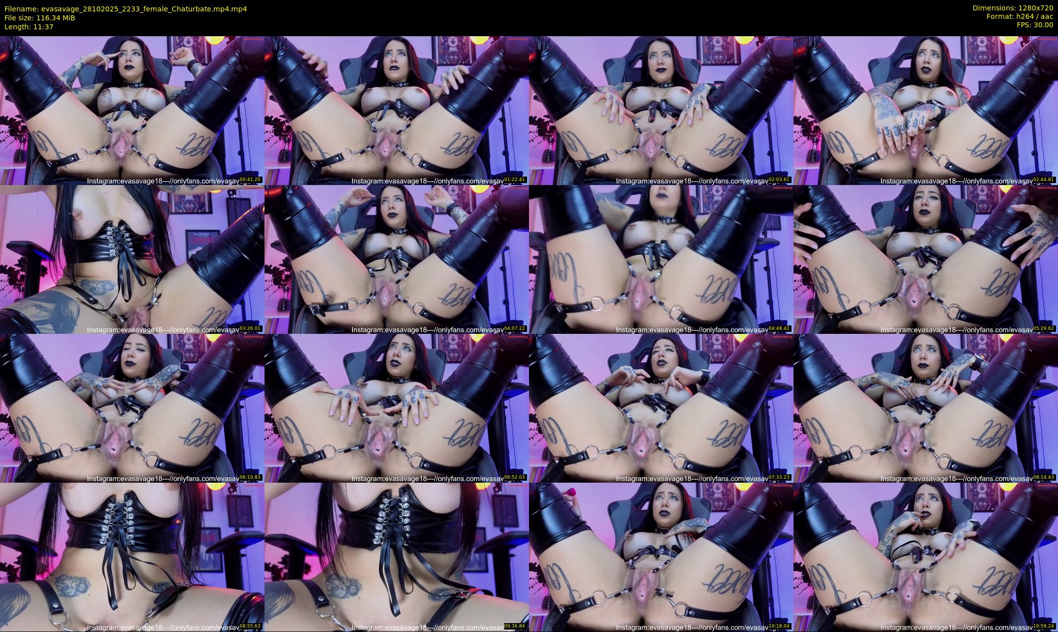 evasavage — 12 minute Chaturbate female cam show recording, 720p, Oct 28, 2025