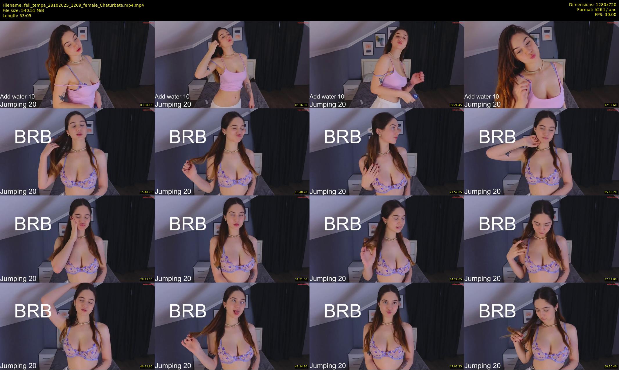 feli_tempa — 54 minute Chaturbate female cam show recording, 720p, Oct 28, 2025
