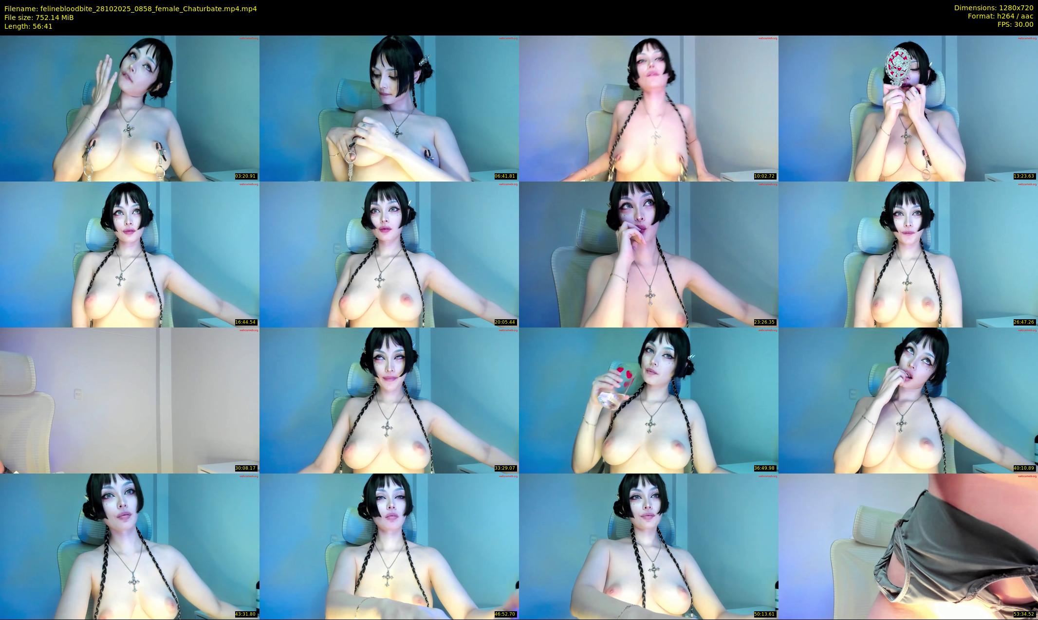 felinebloodbite — 57 minute Chaturbate female cam show recording, 720p, Oct 28, 2025