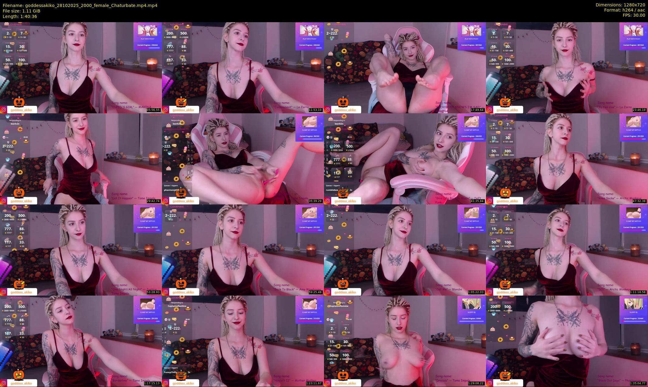 goddessakiko — 101 minute Chaturbate female cam show recording, 720p, Oct 28, 2025