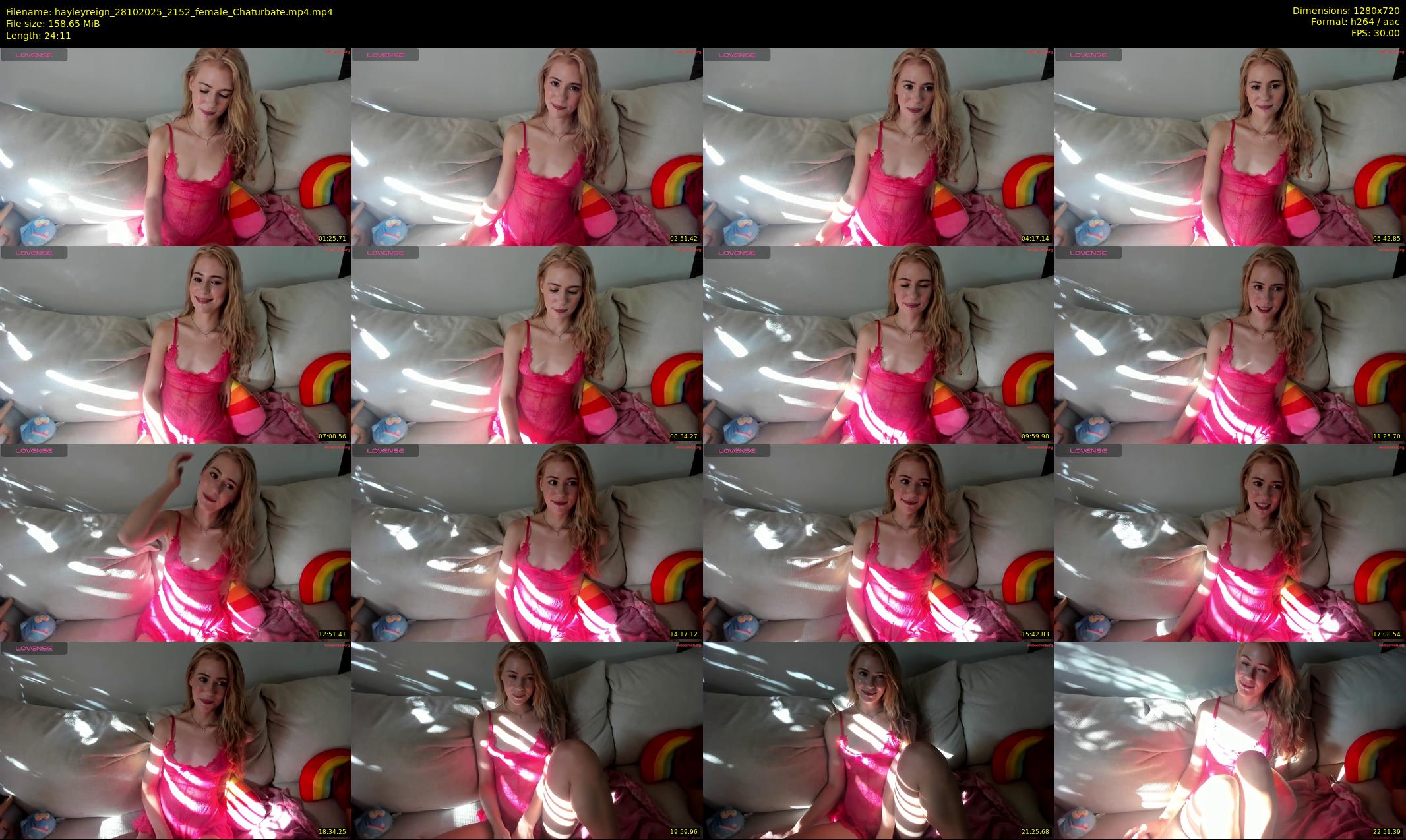 hayleyreign — 25 minute Chaturbate female cam show recording, 720p, Oct 28, 2025