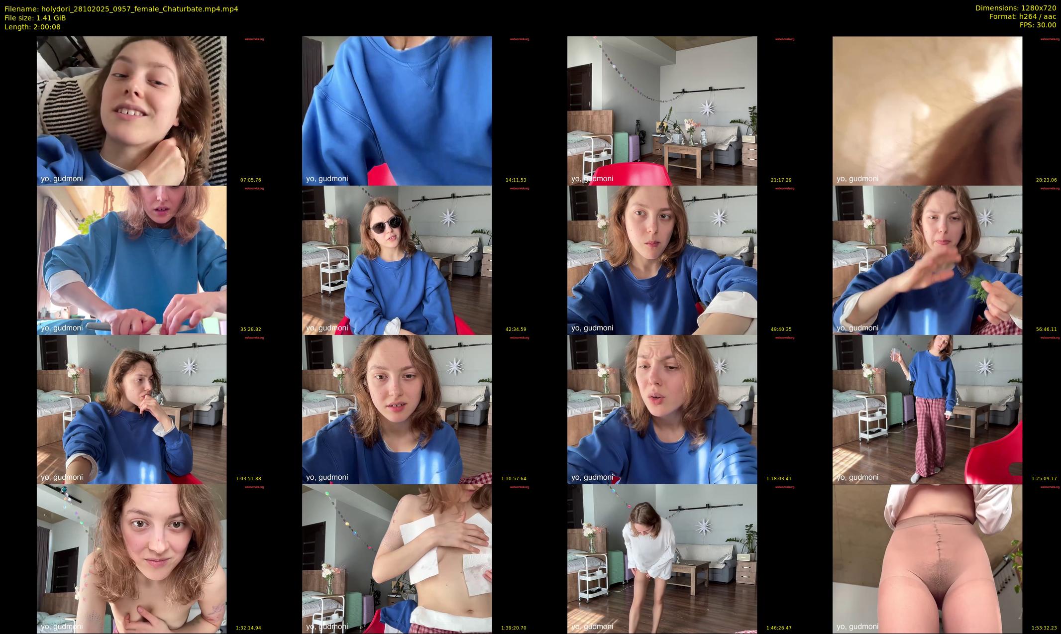 holydori — 121 minute Chaturbate female cam show recording, 720p, Oct 28, 2025