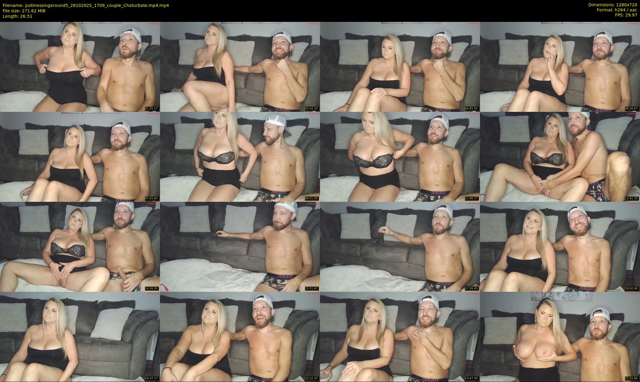 justmessingaround5 — 27 minute Chaturbate couple cam show recording, 720p, Oct 28, 2025