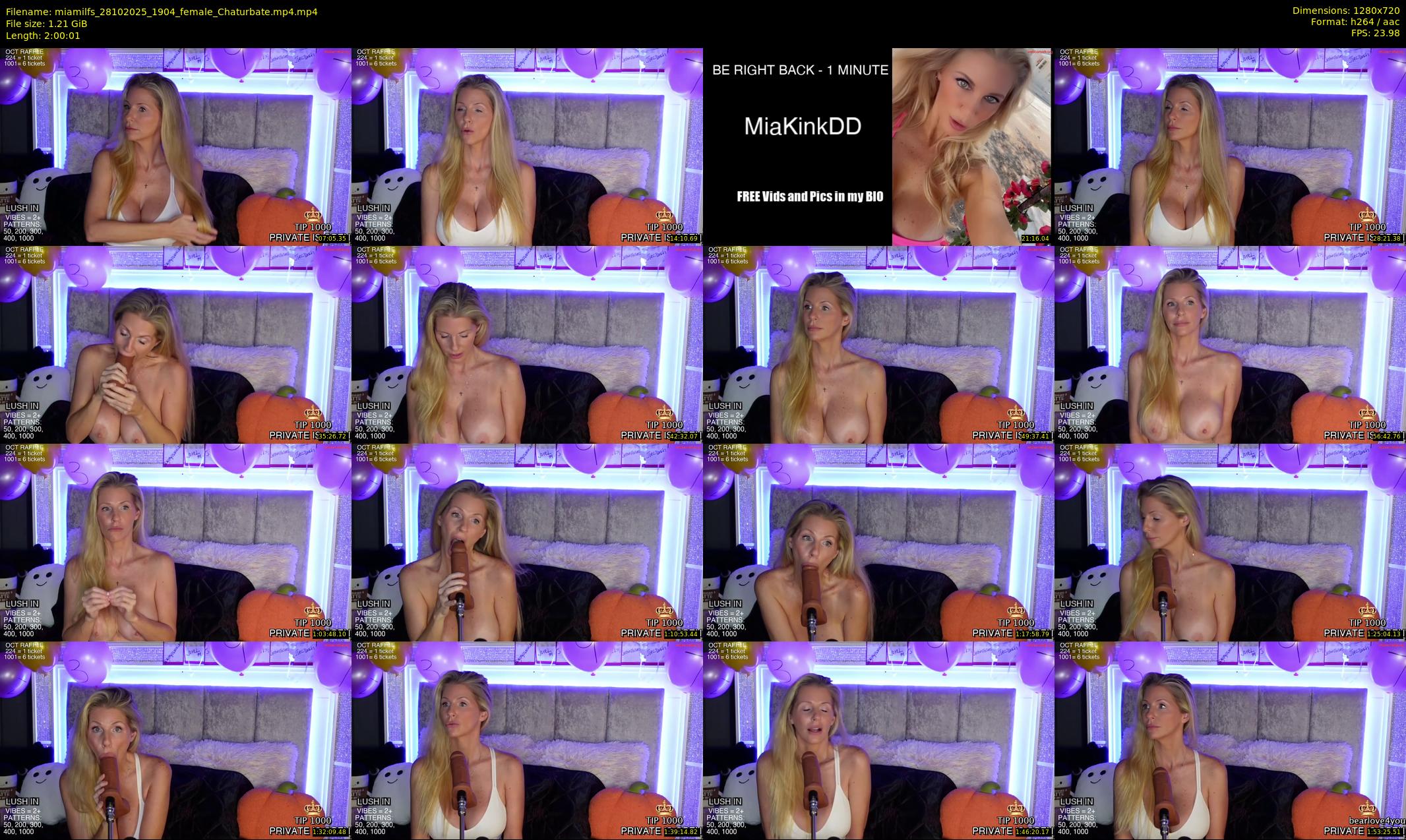 miamilfs — 121 minute Chaturbate female cam show recording, 720p, Oct 28, 2025