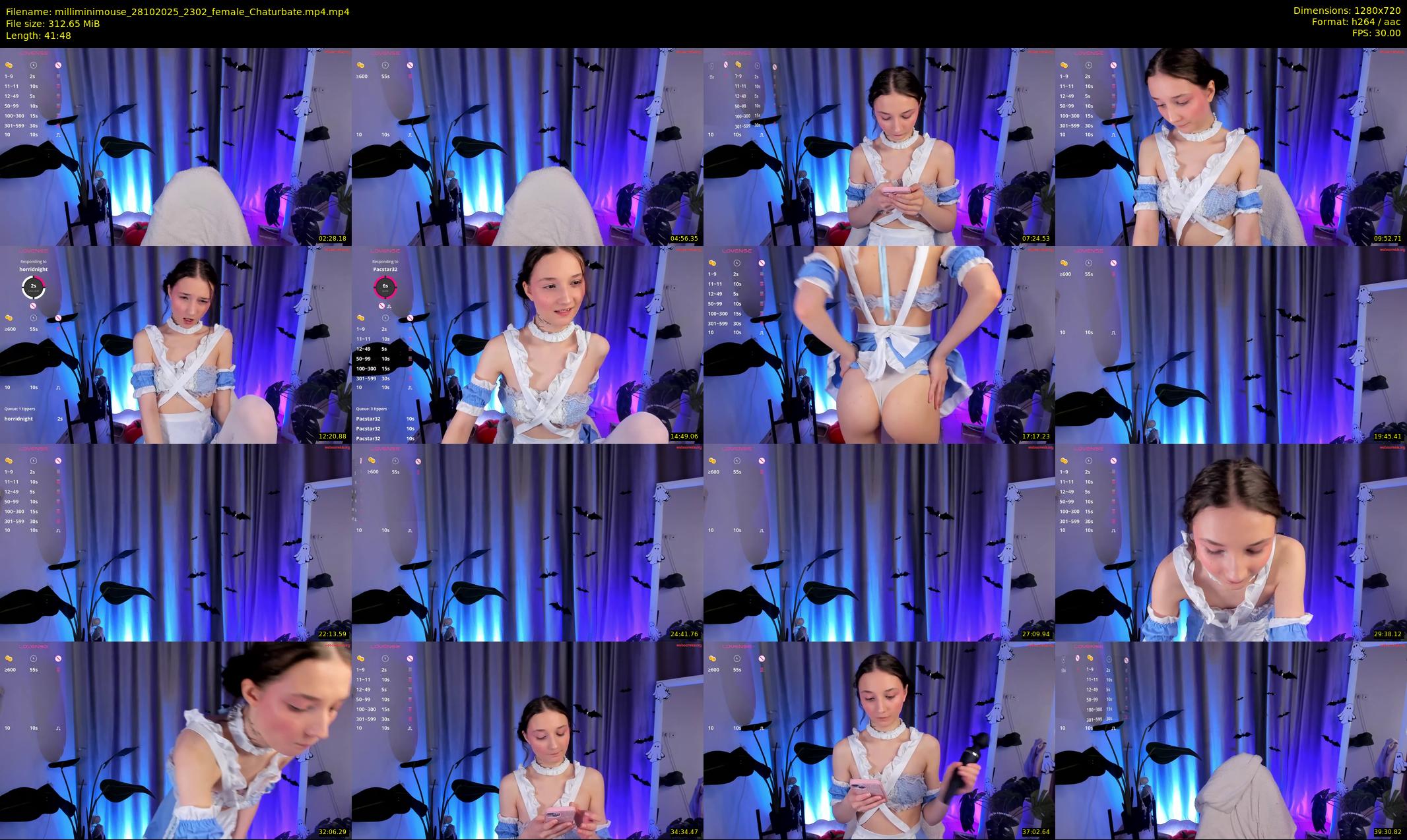 milliminimouse — 42 minute Chaturbate female cam show recording, 720p, Oct 28, 2025