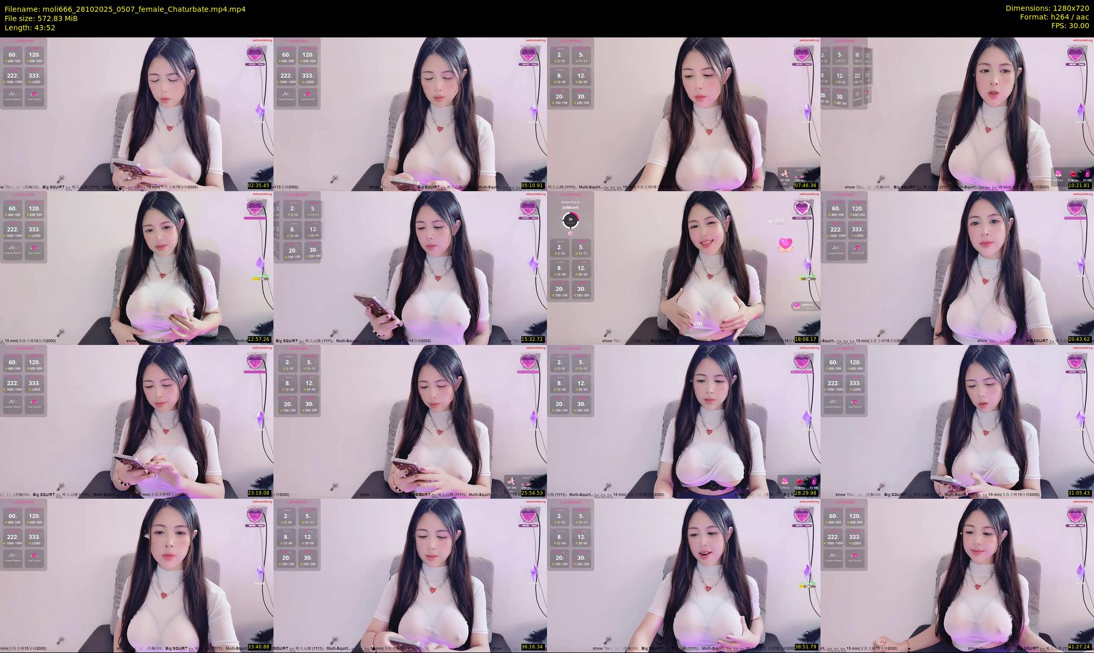 moli666 — 44 minute Chaturbate female cam show recording, 720p, Oct 28, 2025