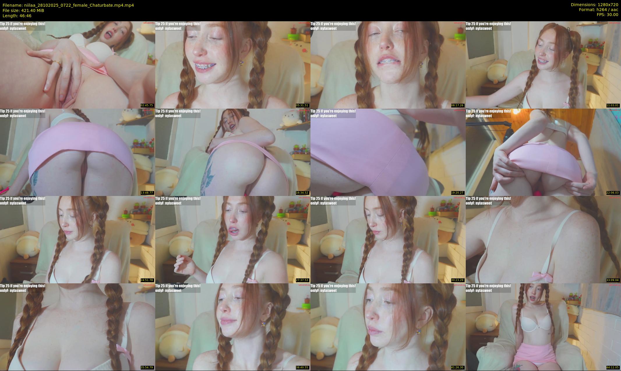 niilaa — 47 minute Chaturbate female cam show recording, 720p, Oct 28, 2025