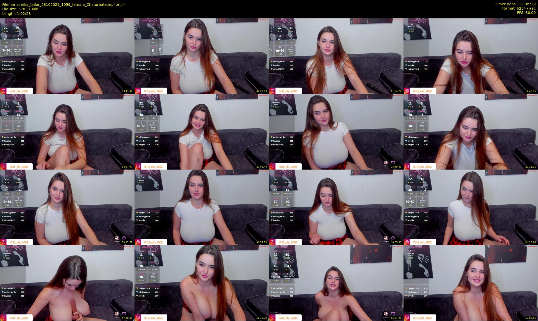 nika_tailor — 63 minute Chaturbate female cam show recording, 720p, Oct 28, 2025