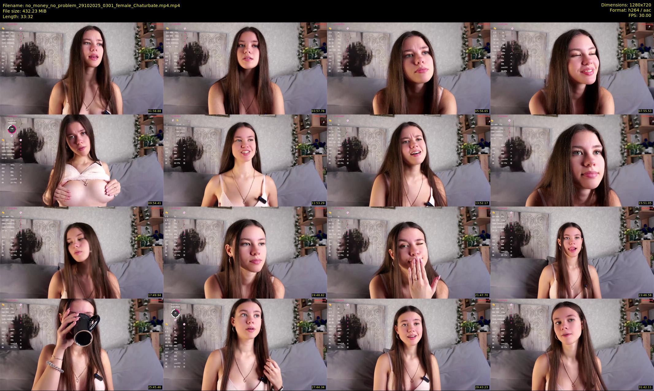 no_money_no_problem — 34 minute Chaturbate female cam show recording, 720p, Oct 29, 2025