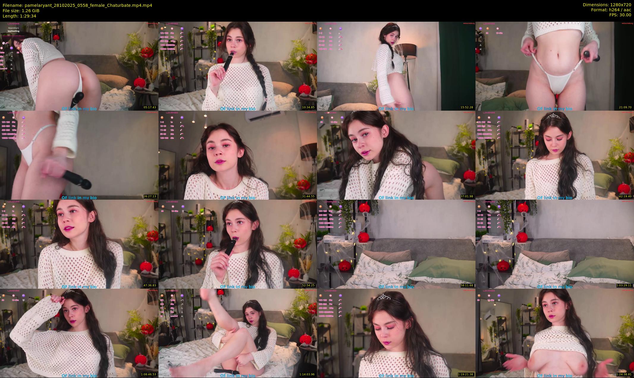 pamelaryant — 90 minute Chaturbate female cam show recording, 720p, Oct 28, 2025