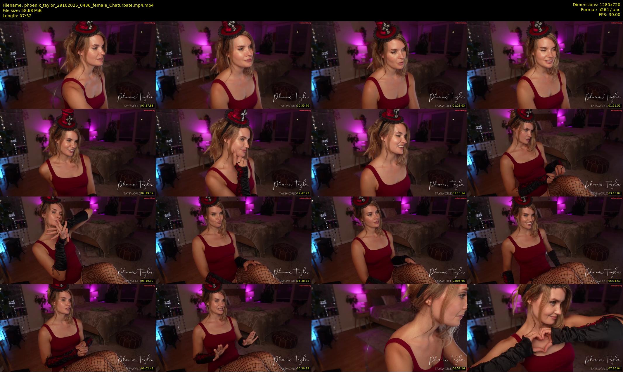 phoenix_taylor — 8 minute Chaturbate female cam show recording, 720p, Oct 29, 2025