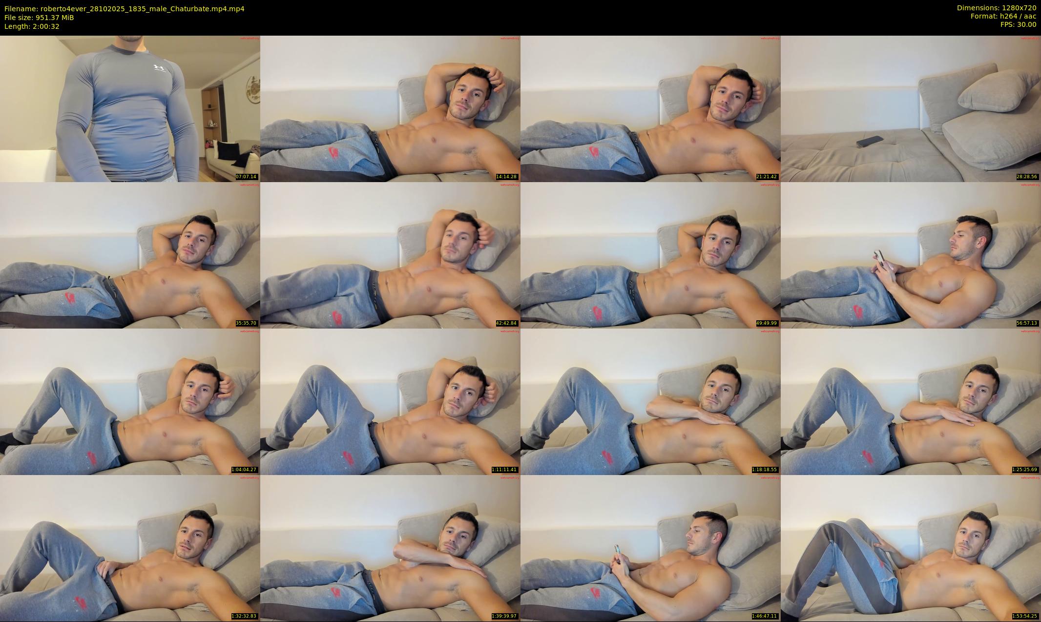 roberto4ever — 121 minute Chaturbate male cam show recording, 720p, Oct 28, 2025
