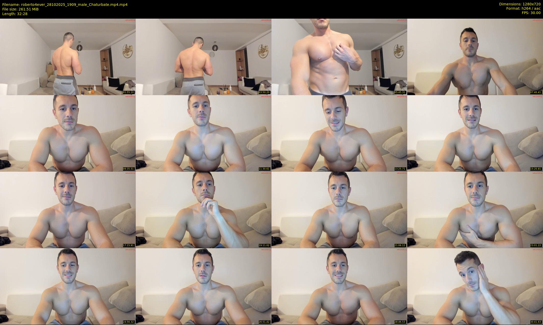 roberto4ever — 33 minute Chaturbate male cam show recording, 720p, Oct 28, 2025