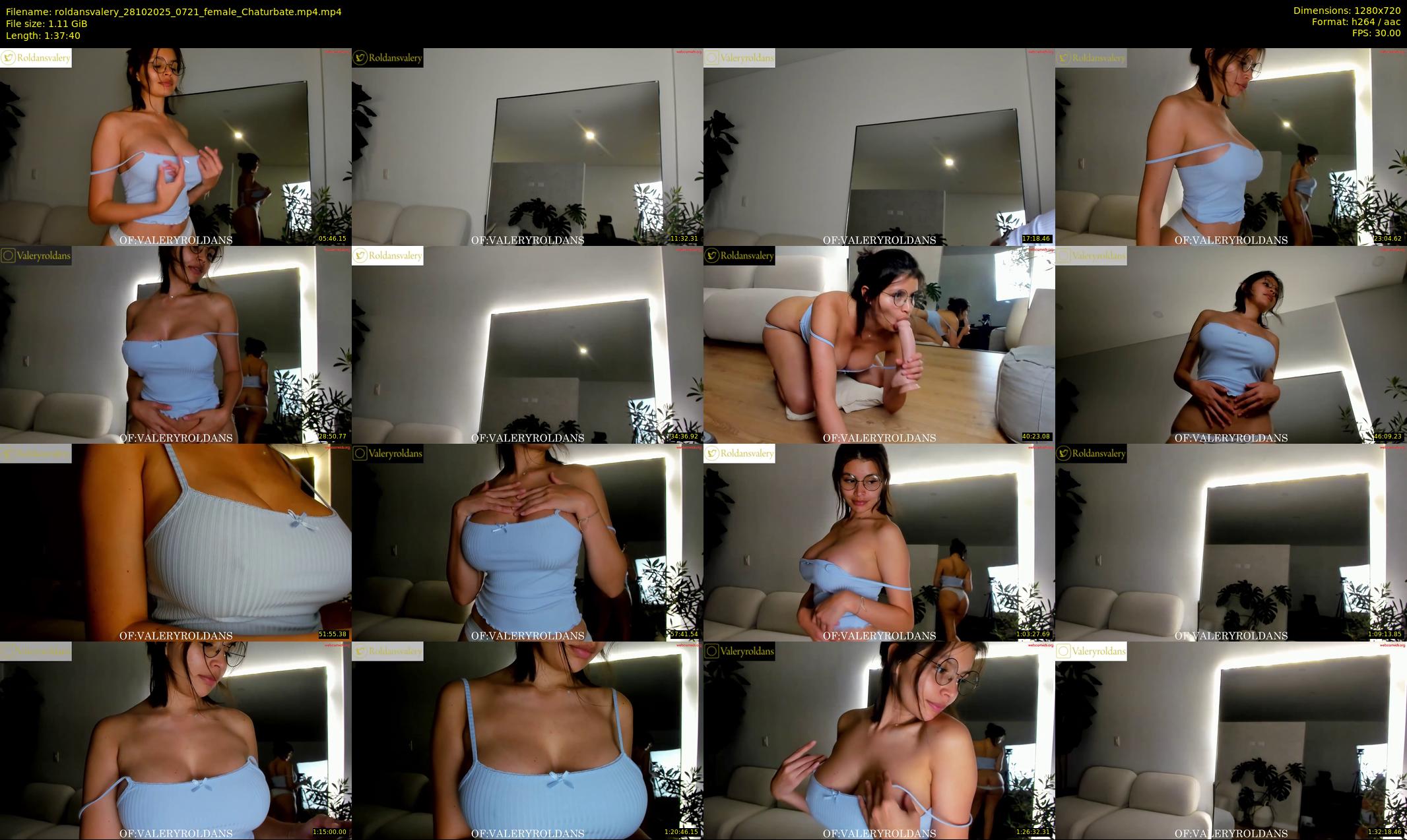 roldansvalery — 98 minute Chaturbate female cam show recording, 720p, Oct 28, 2025