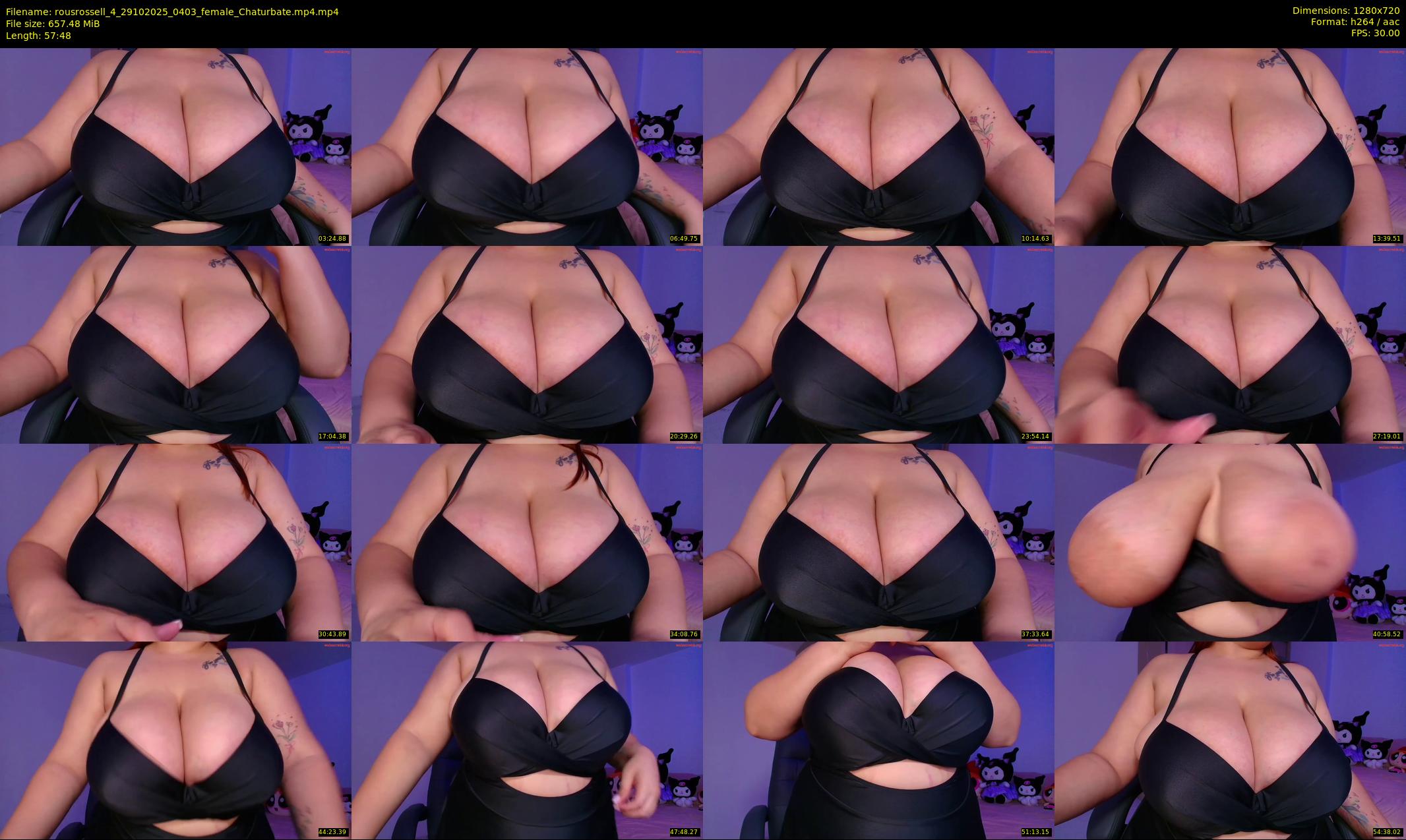 rousrossell_4 — 58 minute Chaturbate female cam show recording, 720p, Oct 29, 2025