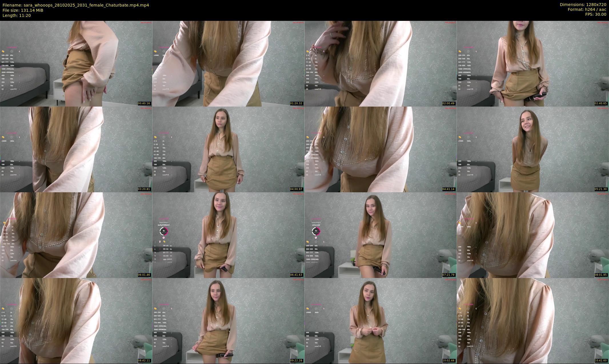 sara_whooops — 12 minute Chaturbate female cam show recording, 720p, Oct 28, 2025