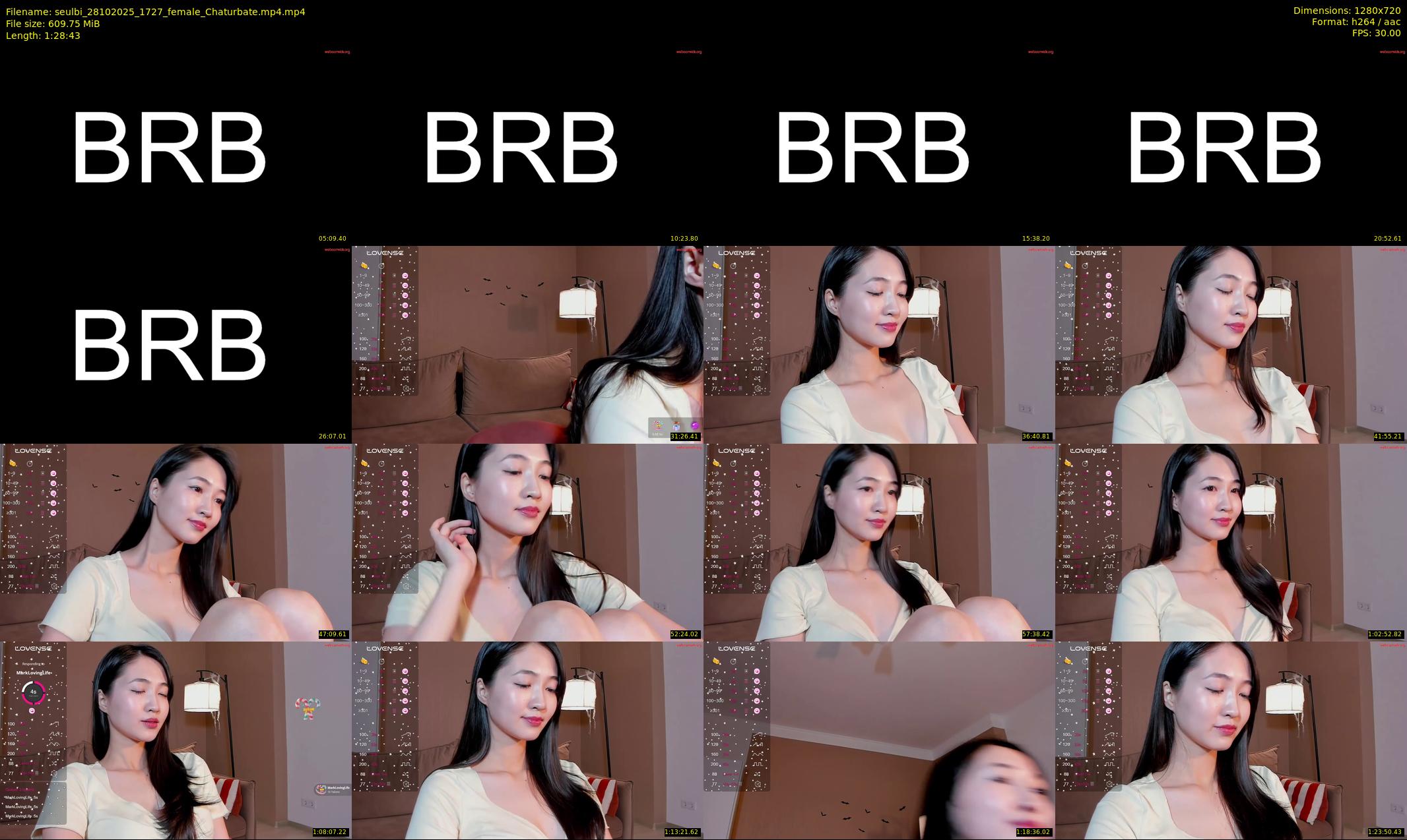 seulbi — 89 minute Chaturbate female cam show recording, 720p, Oct 28, 2025