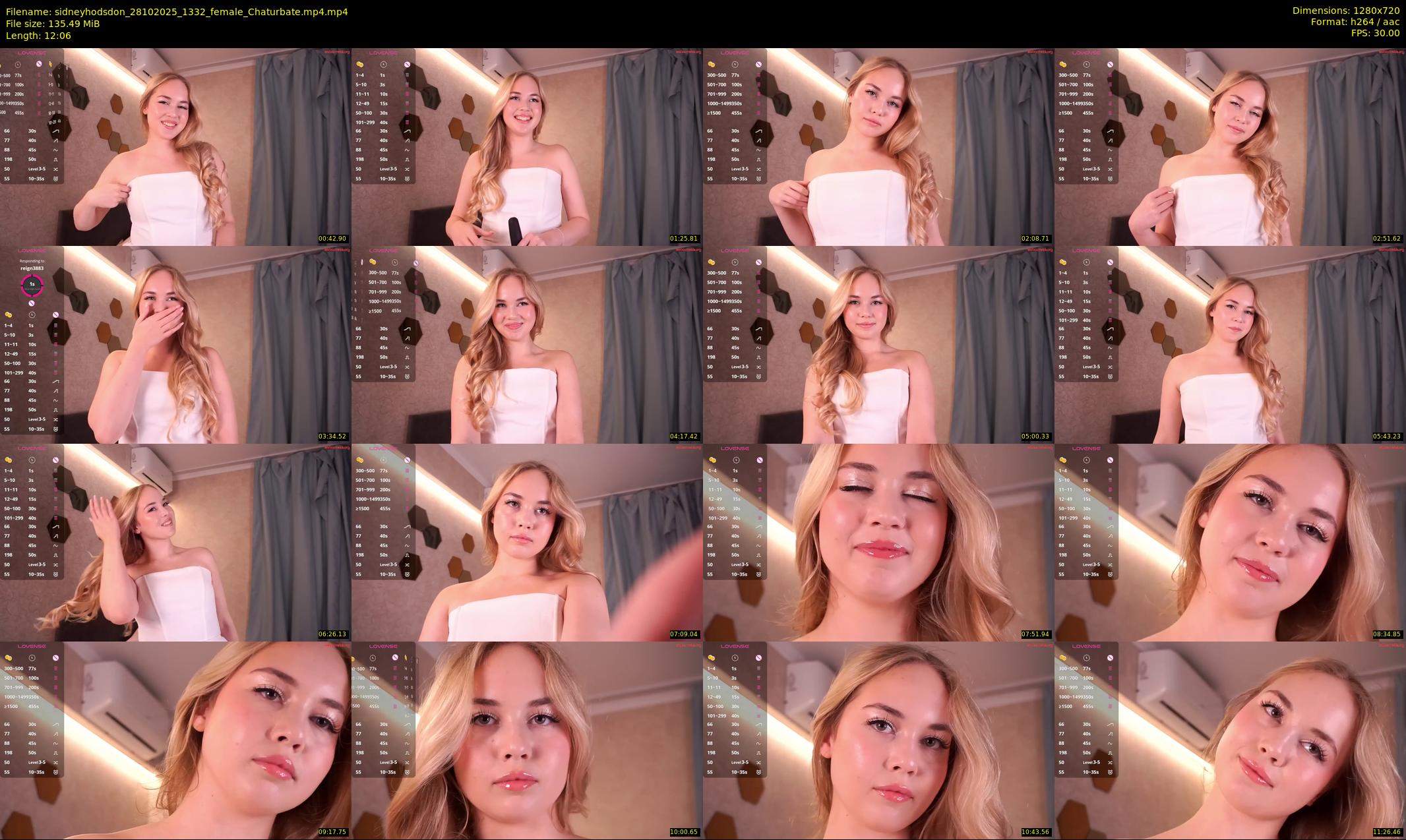 sidneyhodsdon — 13 minute Chaturbate female cam show recording, 720p, Oct 28, 2025