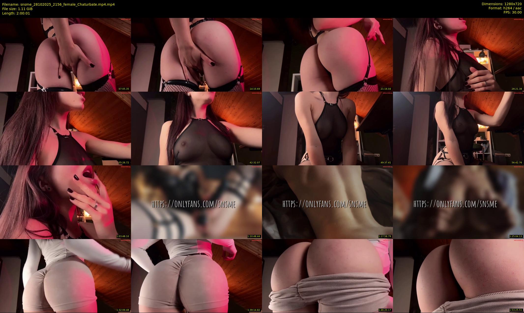 snsme — 121 minute Chaturbate female cam show recording, 720p, Oct 28, 2025