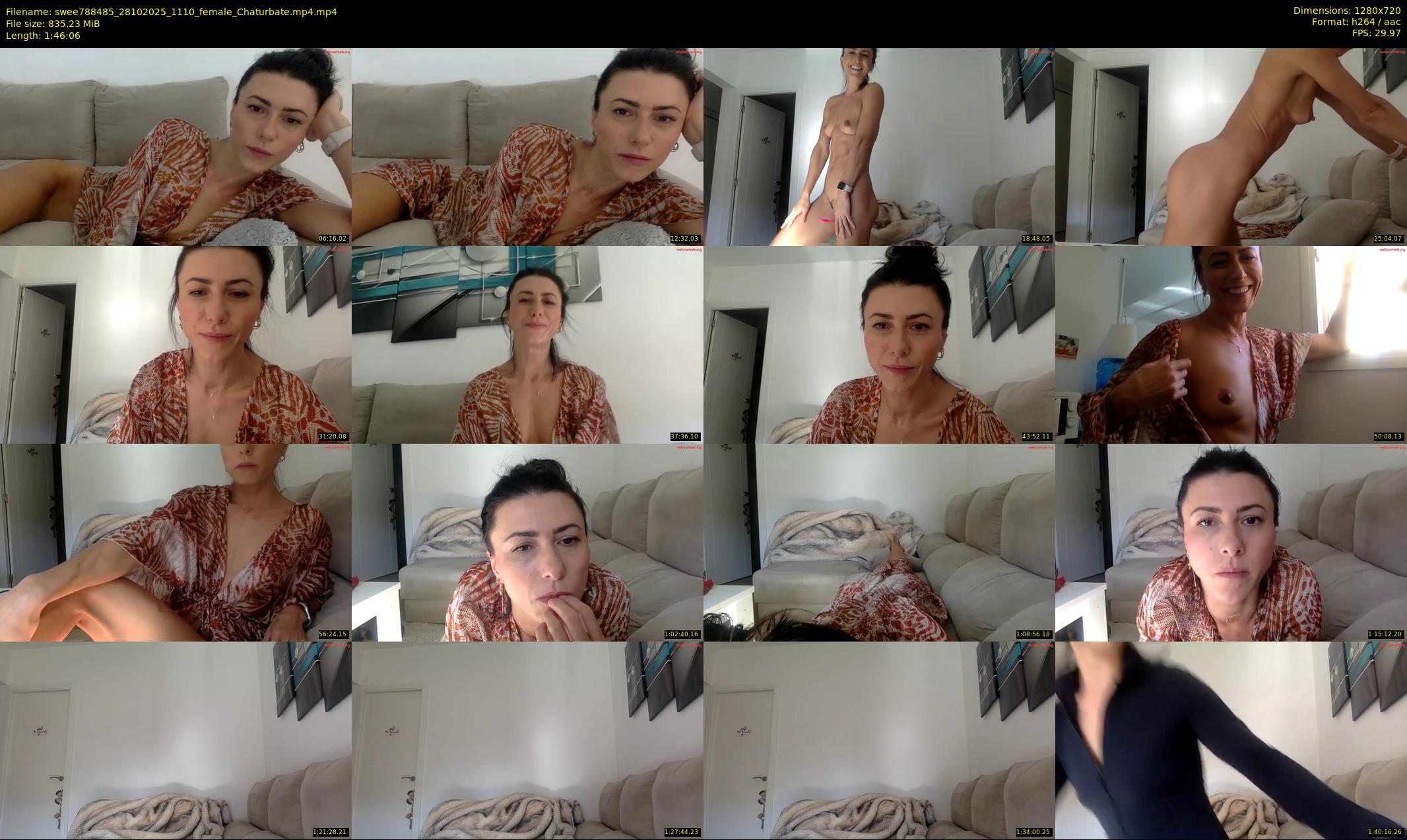 swee788485 — 107 minute Chaturbate female cam show recording, 720p, Oct 28, 2025