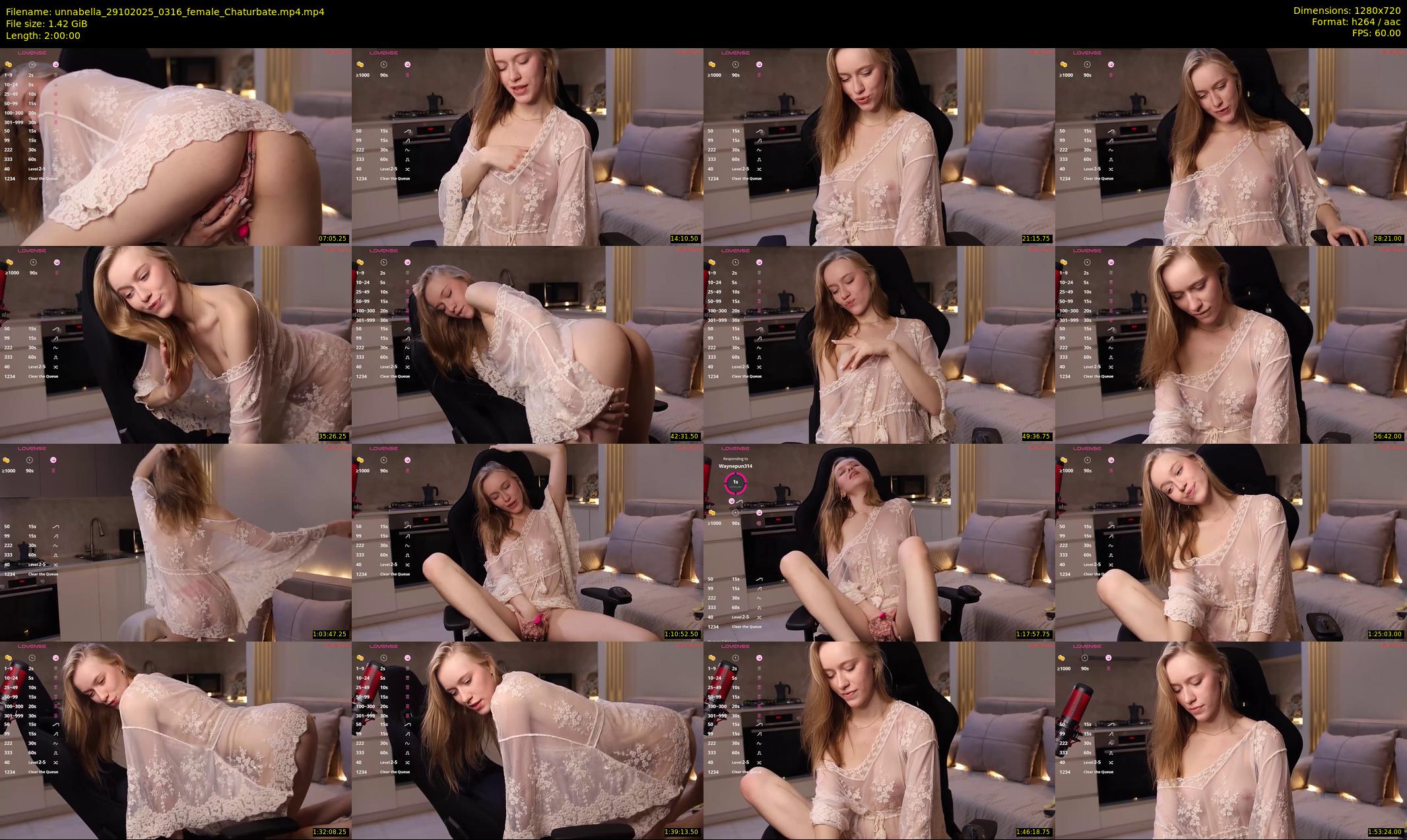unnabella — 120 minute Chaturbate female cam show recording, 720p, Oct 29, 2025