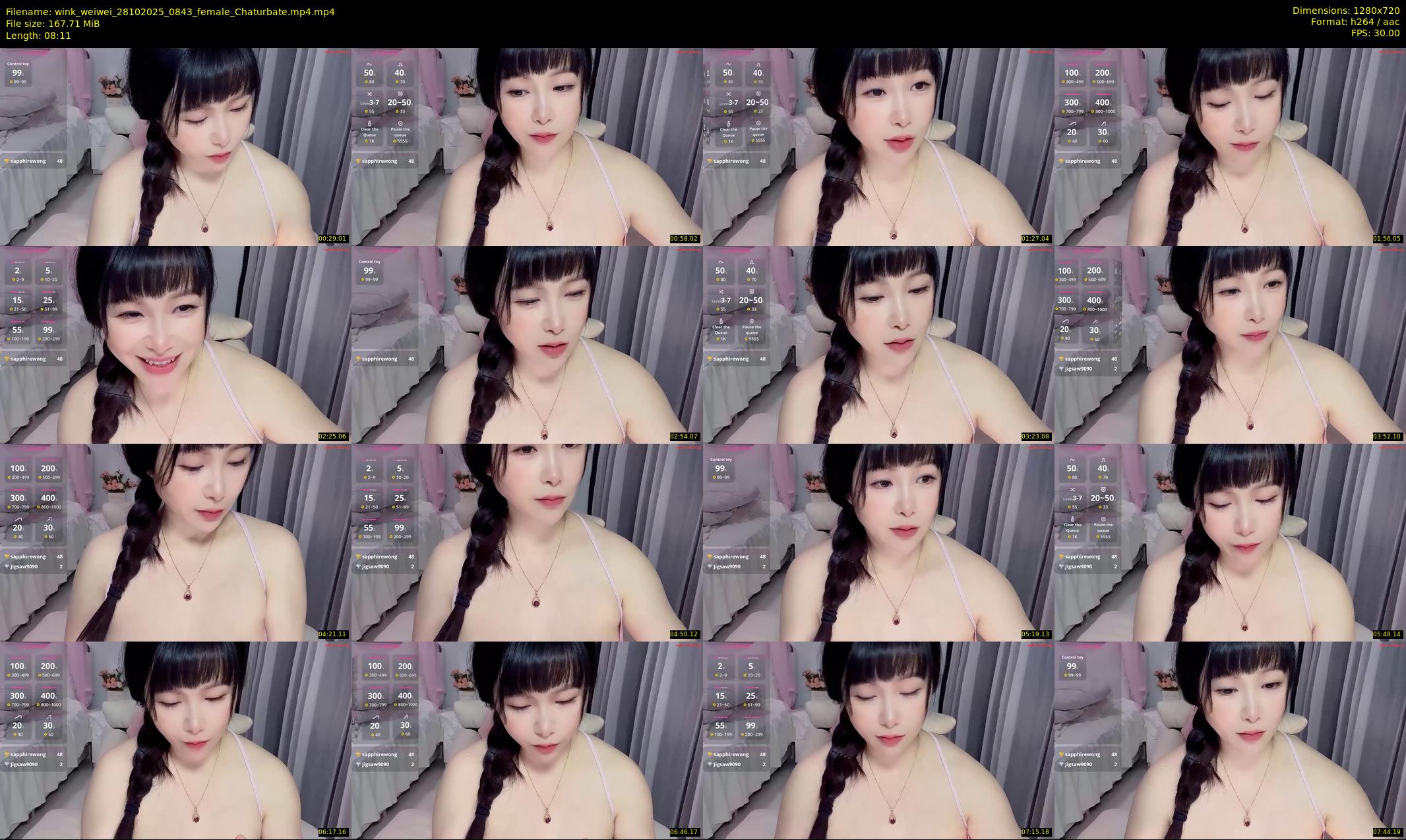 wink_weiwei — 9 minute Chaturbate female cam show recording, 720p, Oct 28, 2025