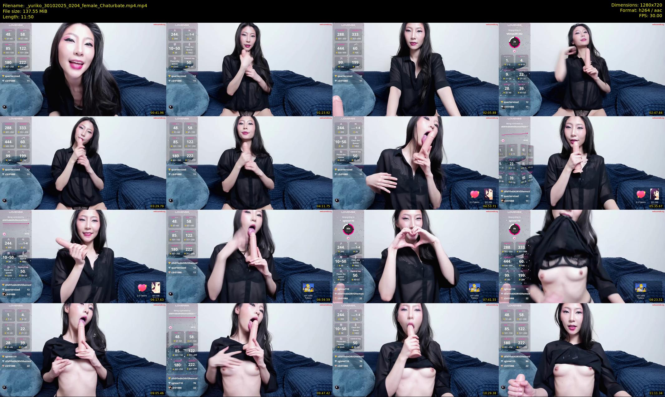 _yuriko — 12 minute Chaturbate female cam show recording, 720p, Oct 30, 2025
