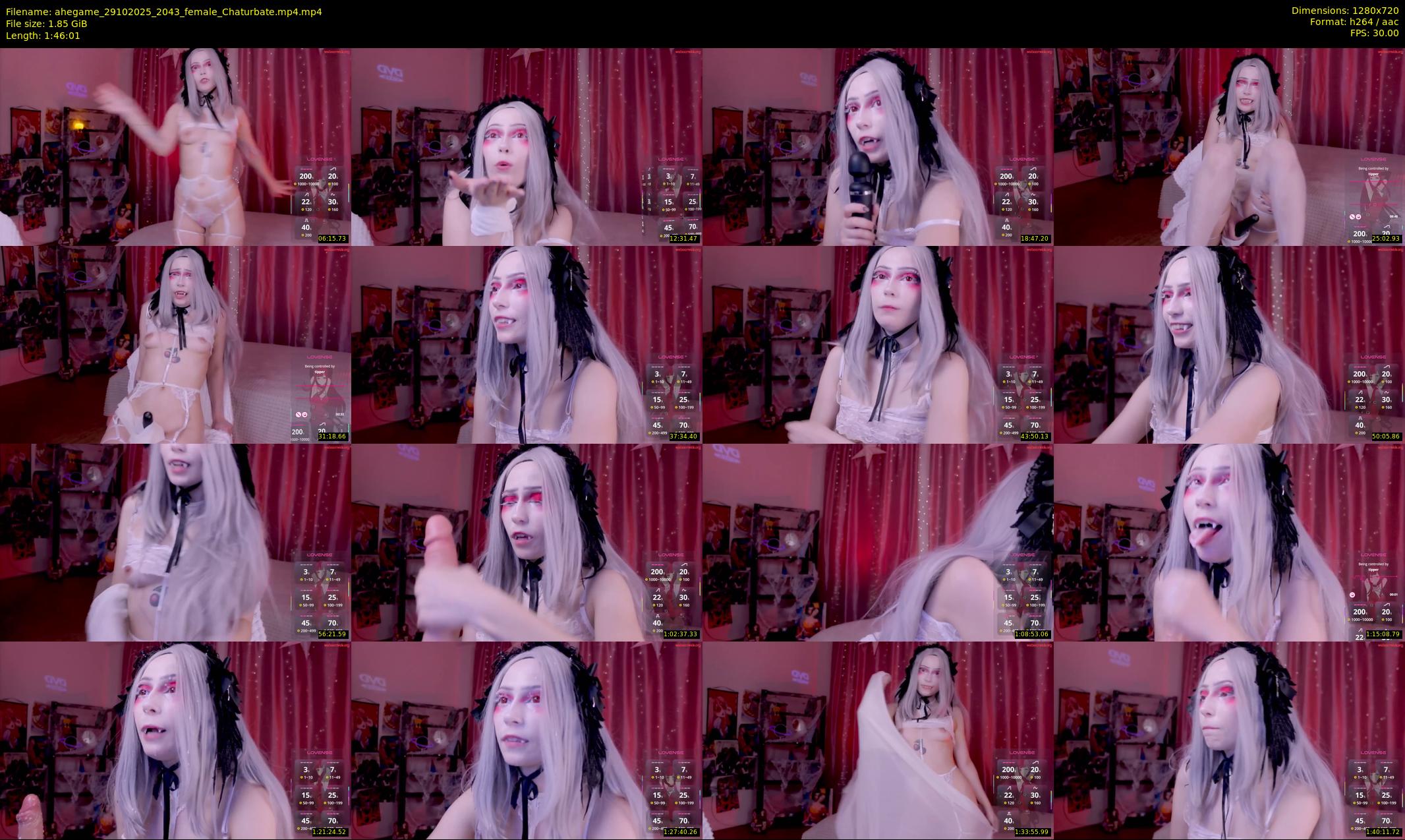 ahegame — 107 minute Chaturbate female cam show recording, 720p, Oct 29, 2025
