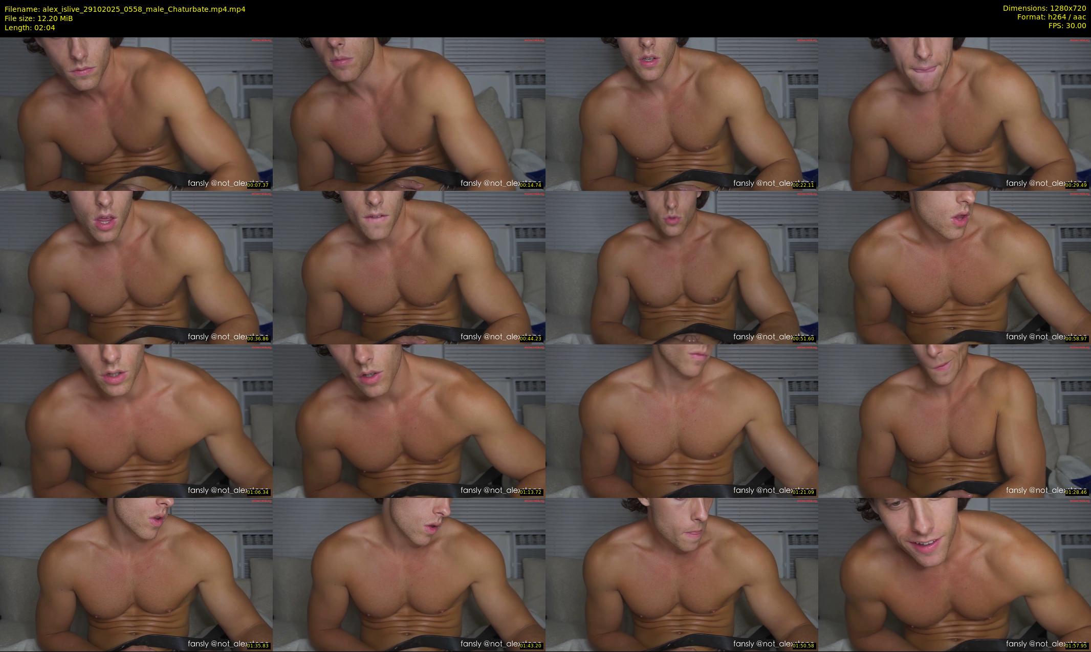 alex_islive — 3 minute Chaturbate male cam show recording, 720p, Oct 29, 2025