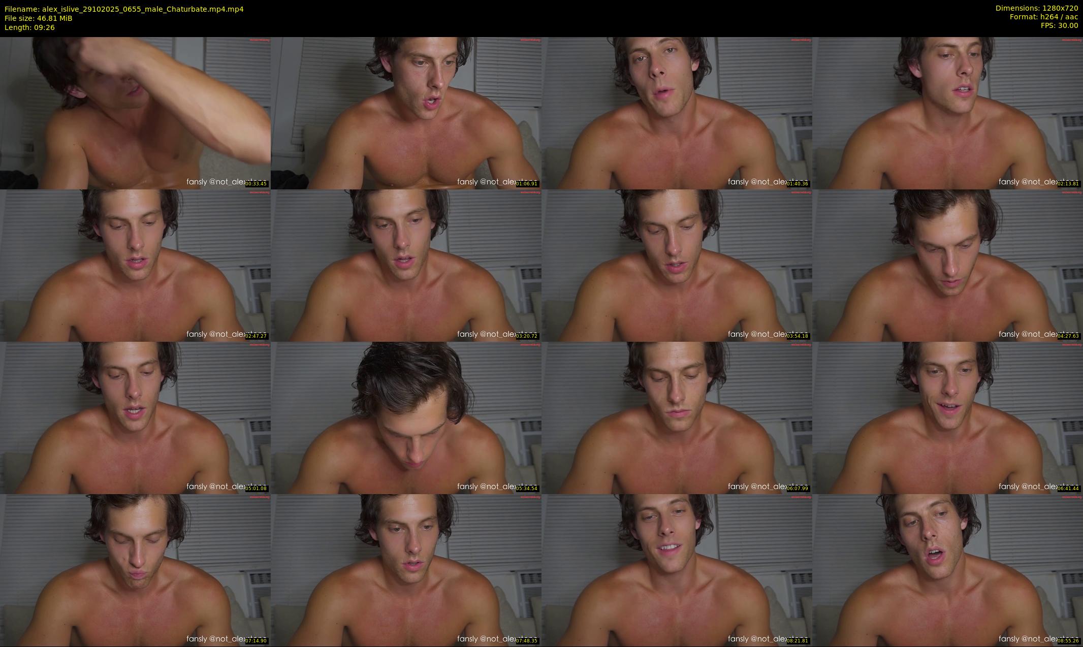 alex_islive — 10 minute Chaturbate male cam show recording, 720p, Oct 29, 2025