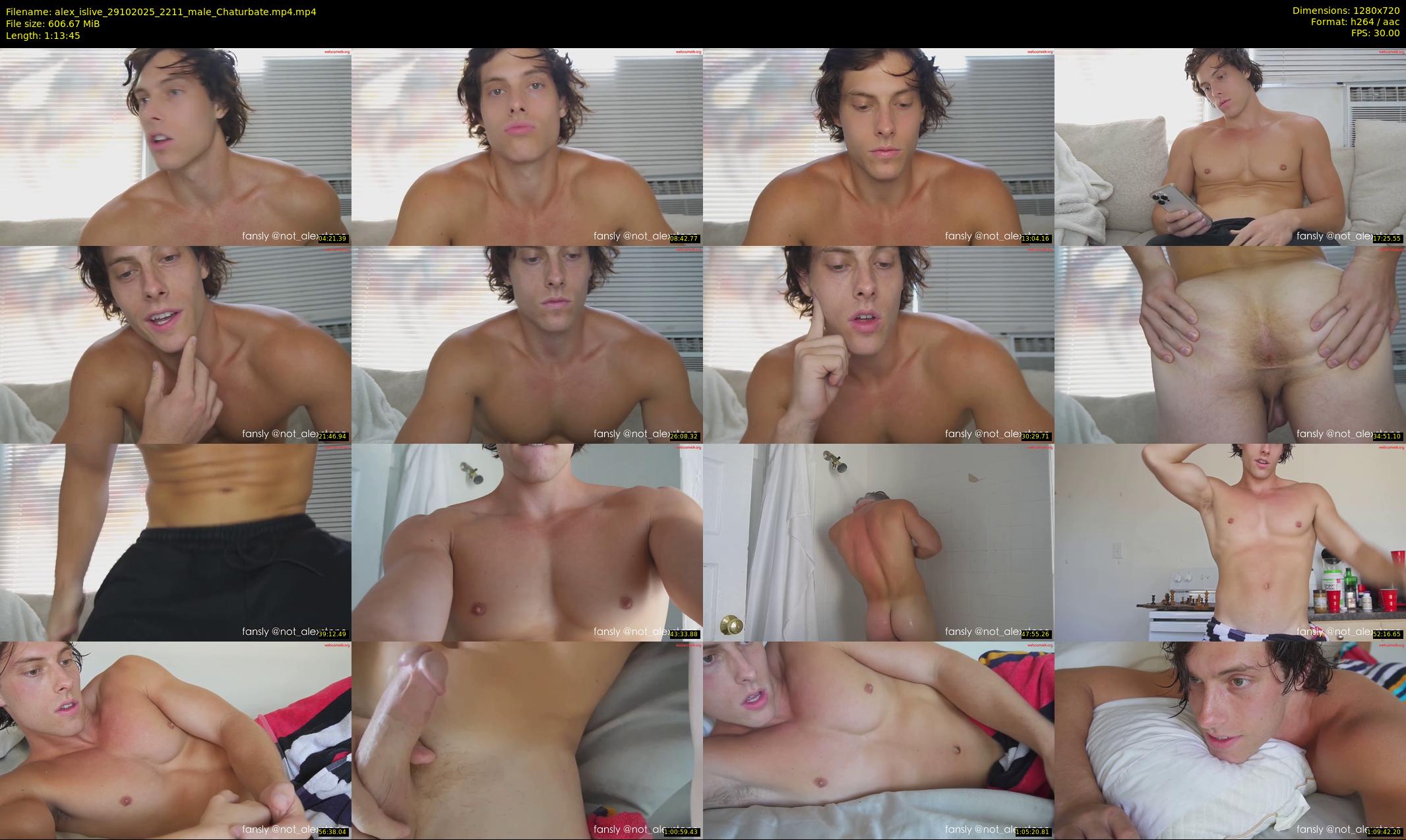 alex_islive — 74 minute Chaturbate male cam show recording, 720p, Oct 29, 2025