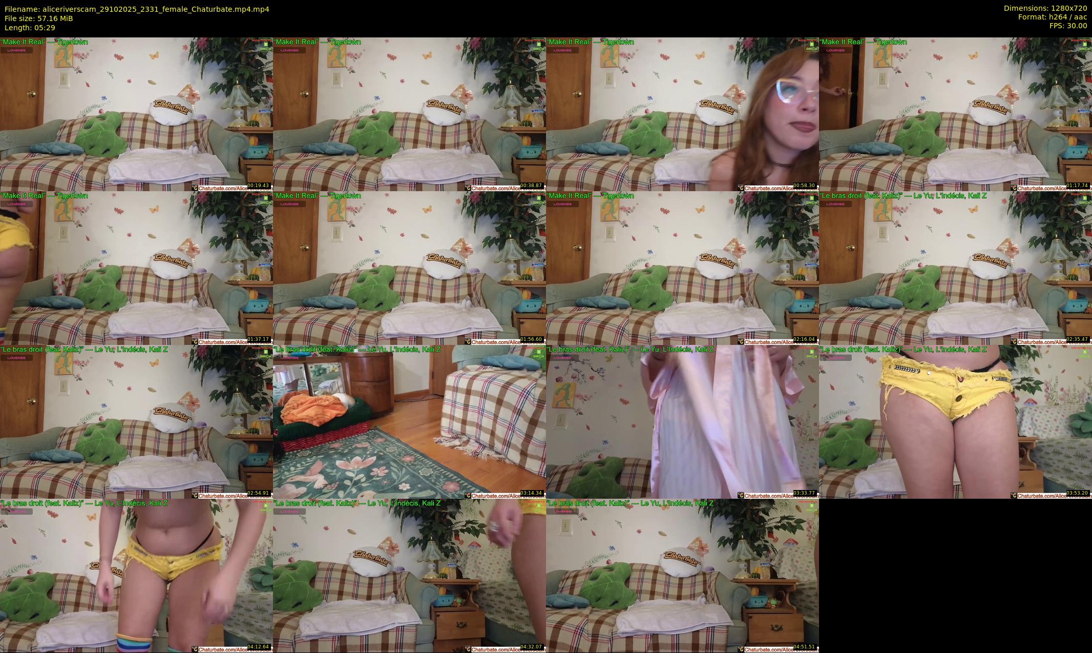 aliceriverscam — 6 minute Chaturbate female cam show recording, 720p, Oct 29, 2025