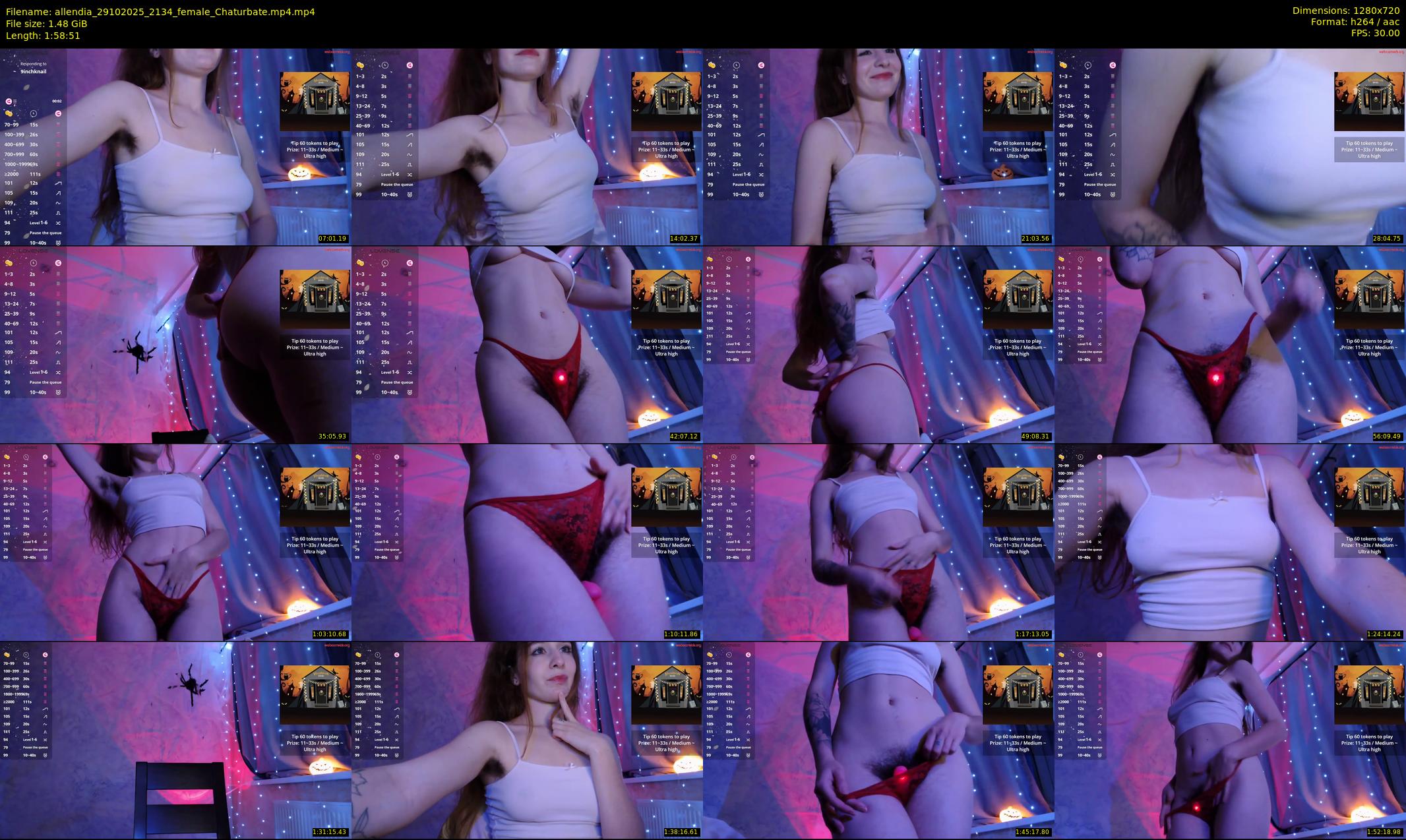 allendia — 119 minute Chaturbate female cam show recording, 720p, Oct 29, 2025