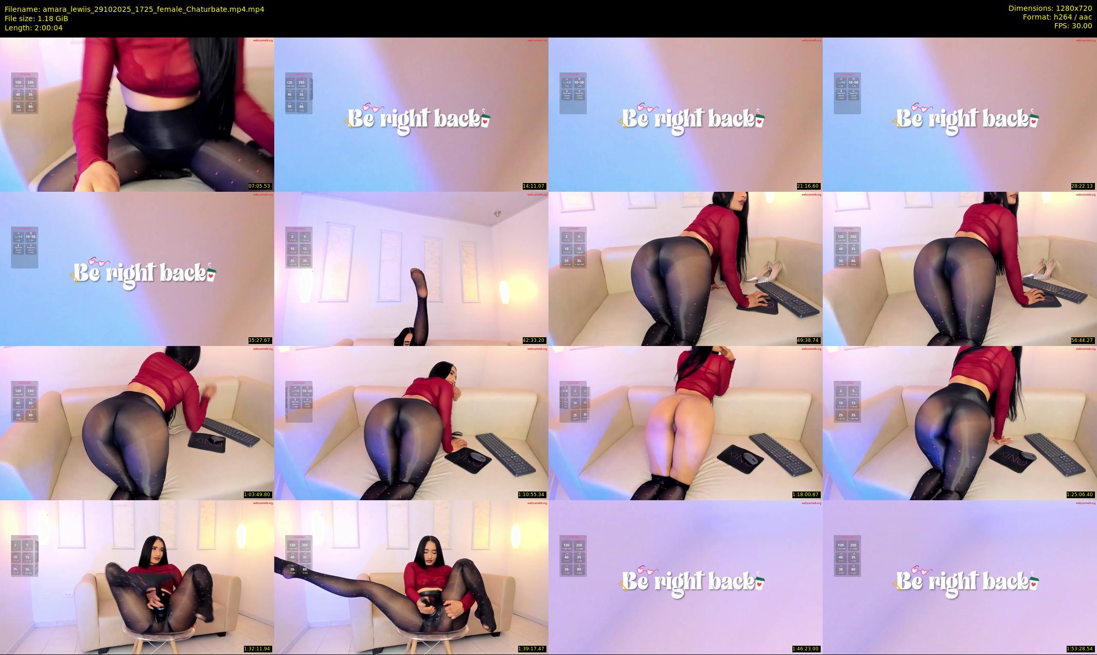 amara_lewiis — 121 minute Chaturbate female cam show recording, 720p, Oct 29, 2025