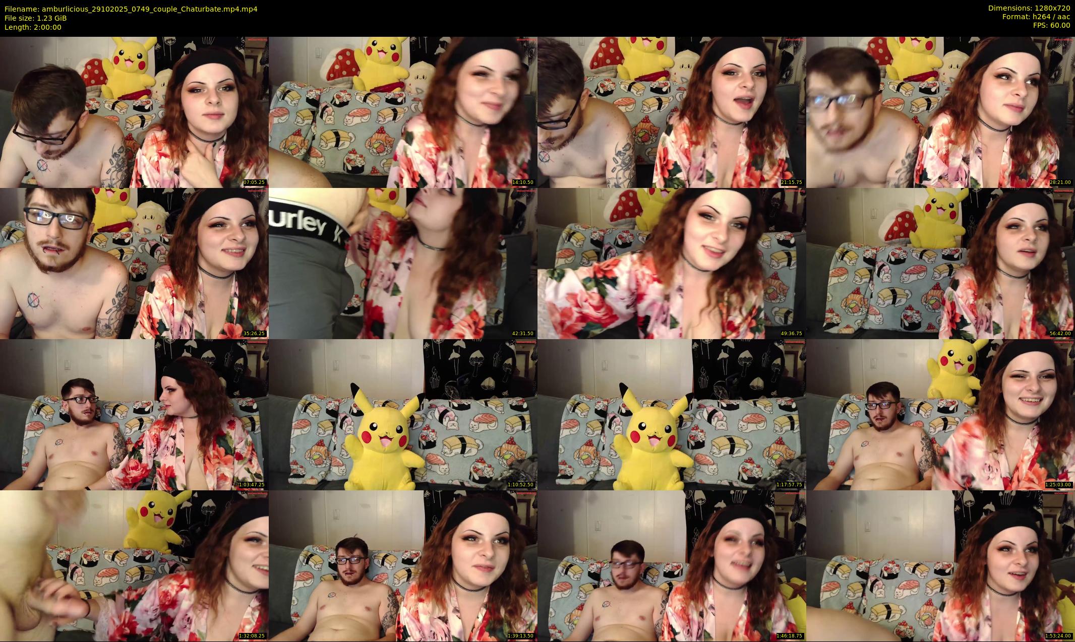 amburlicious — 120 minute Chaturbate couple cam show recording, 720p, Oct 29, 2025