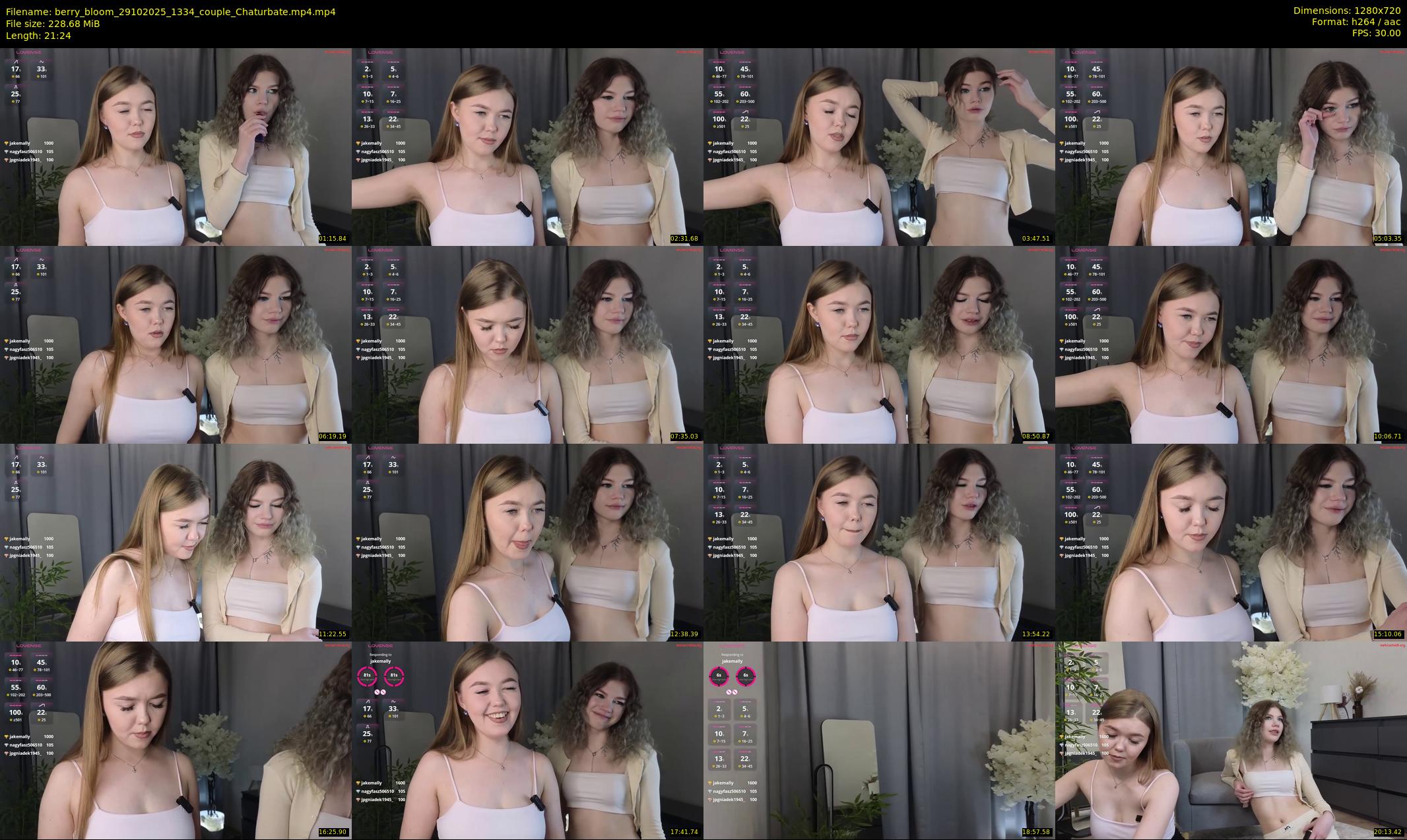 berry_bloom — 22 minute Chaturbate female cam show recording, 720p, Oct 29, 2025