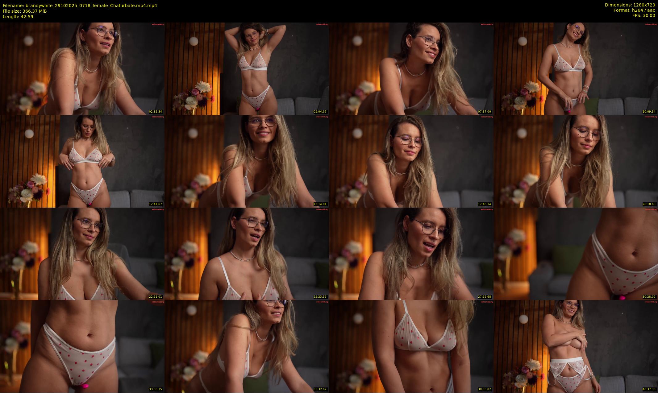 brandywhite — 43 minute Chaturbate female cam show recording, 720p, Oct 29, 2025