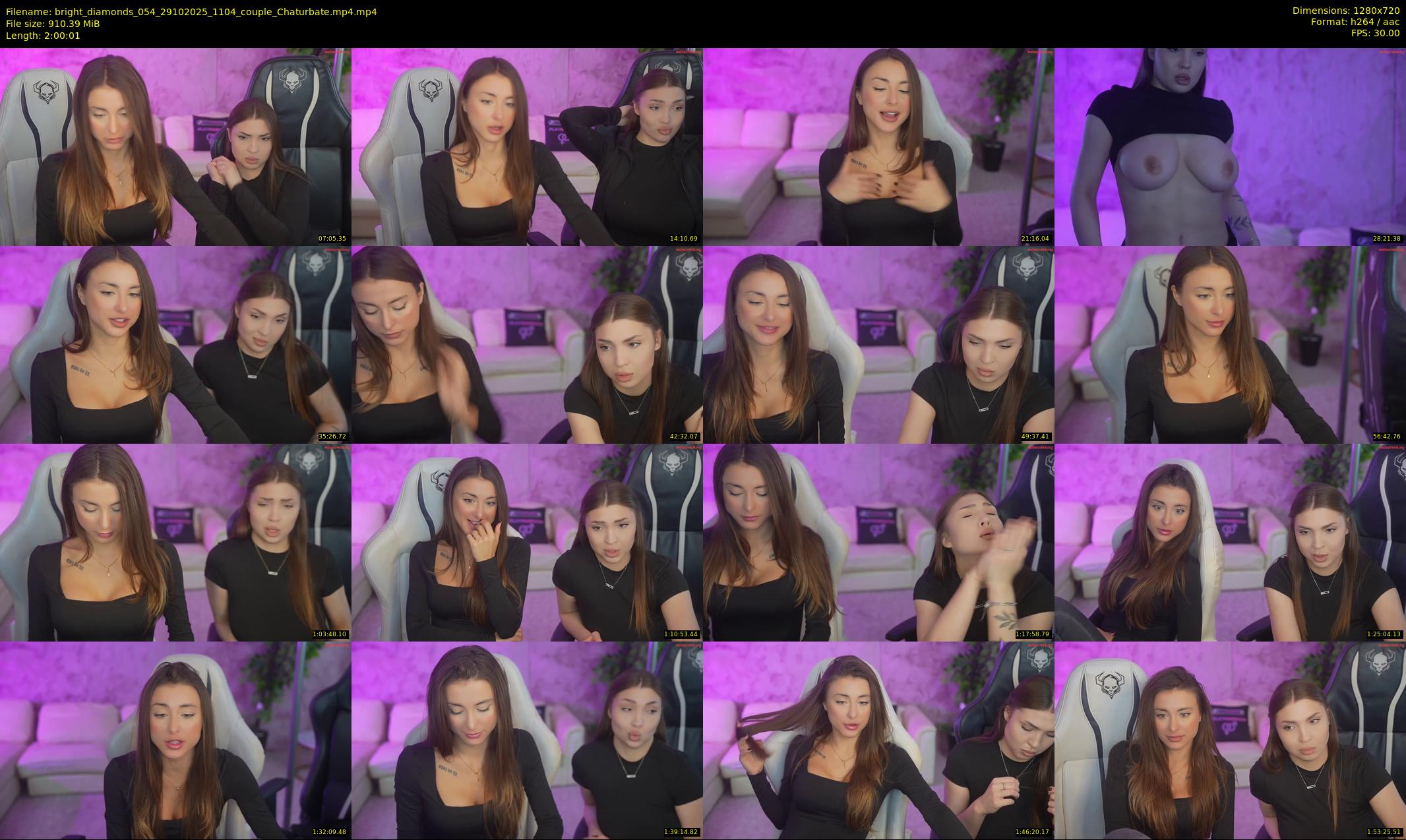 bright_diamonds_054 — 121 minute Chaturbate couple cam show recording, 720p, Oct 29, 2025