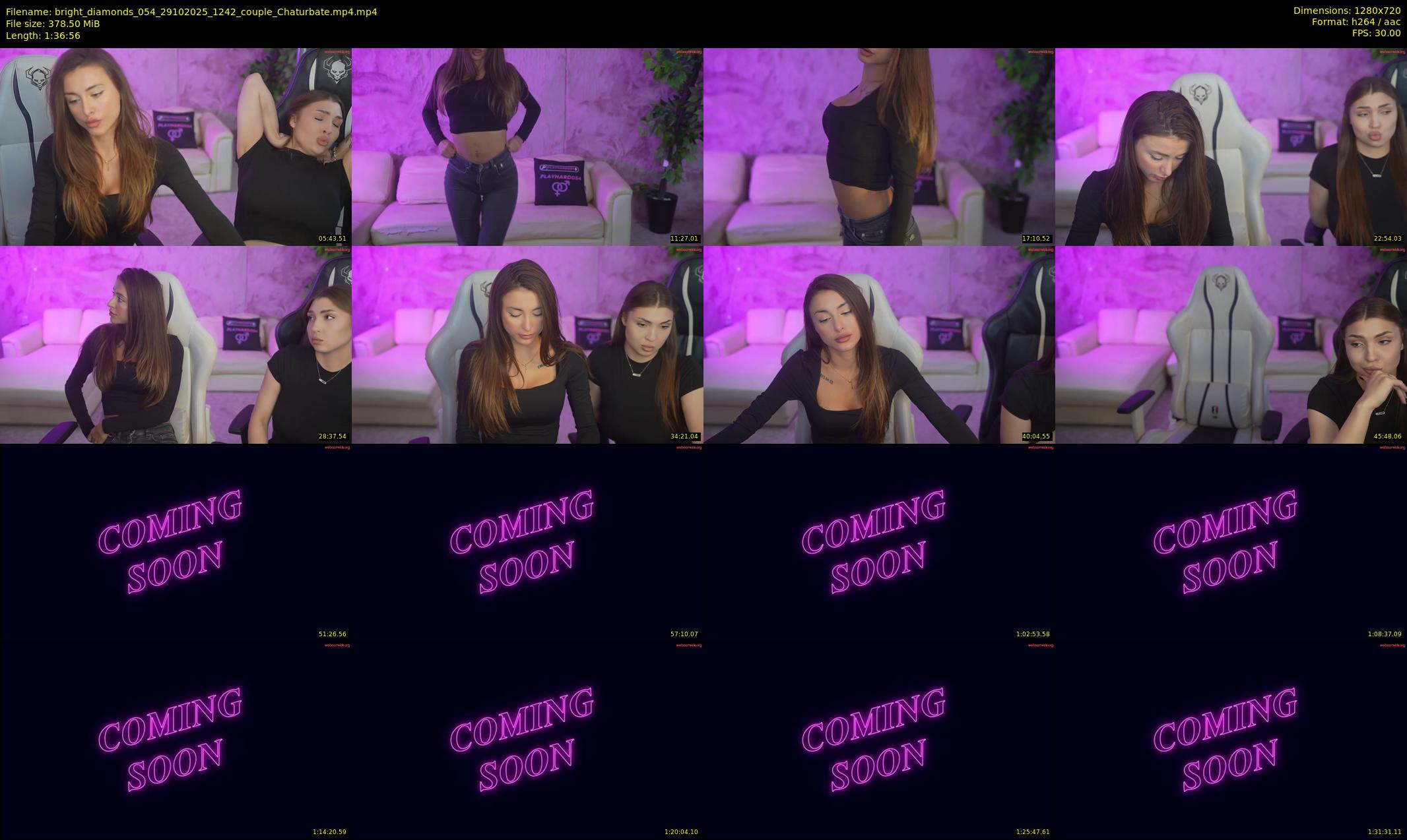 bright_diamonds_054 — 97 minute Chaturbate couple cam show recording, 720p, Oct 29, 2025