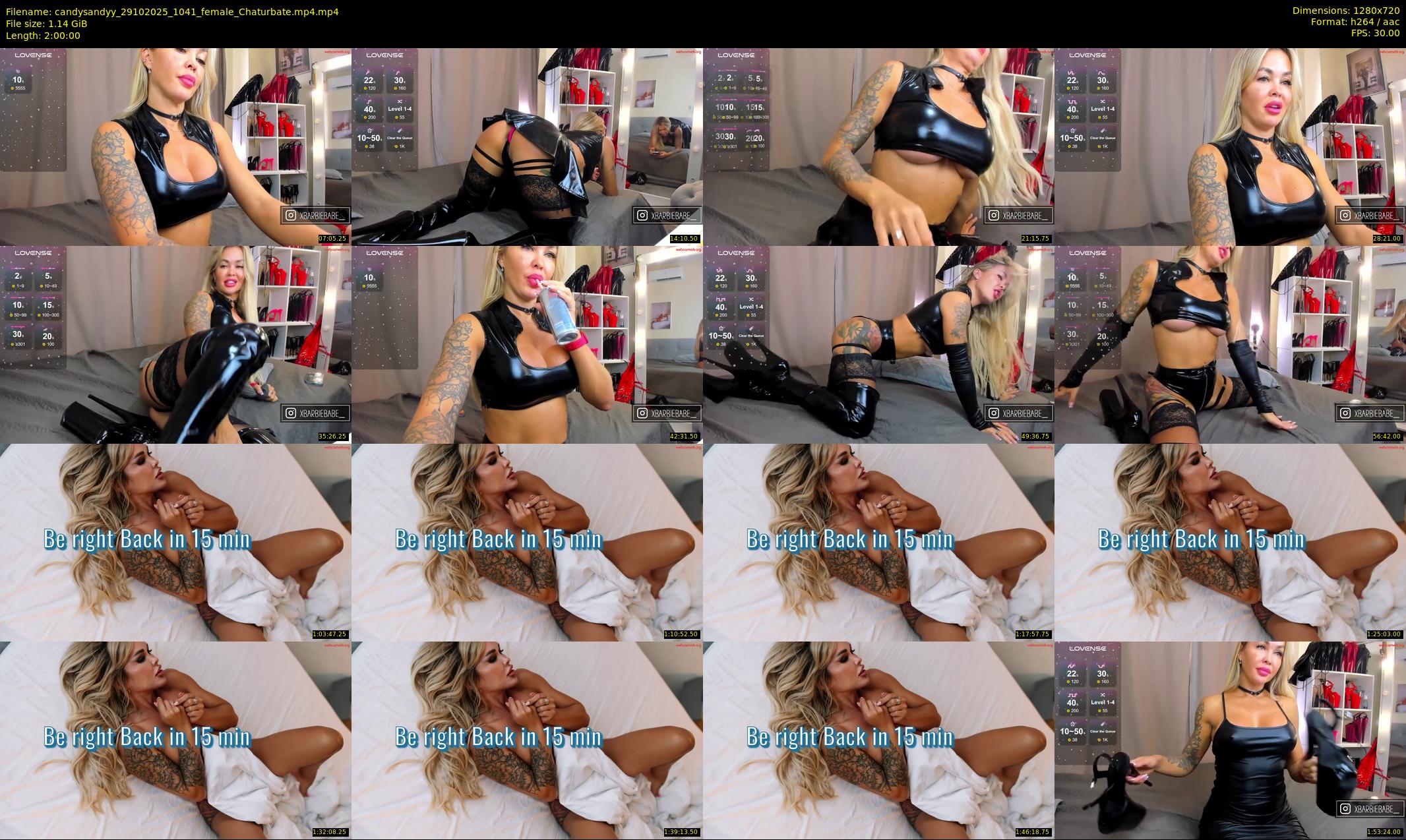candysandyy — 120 minute Chaturbate female cam show recording, 720p, Oct 29, 2025
