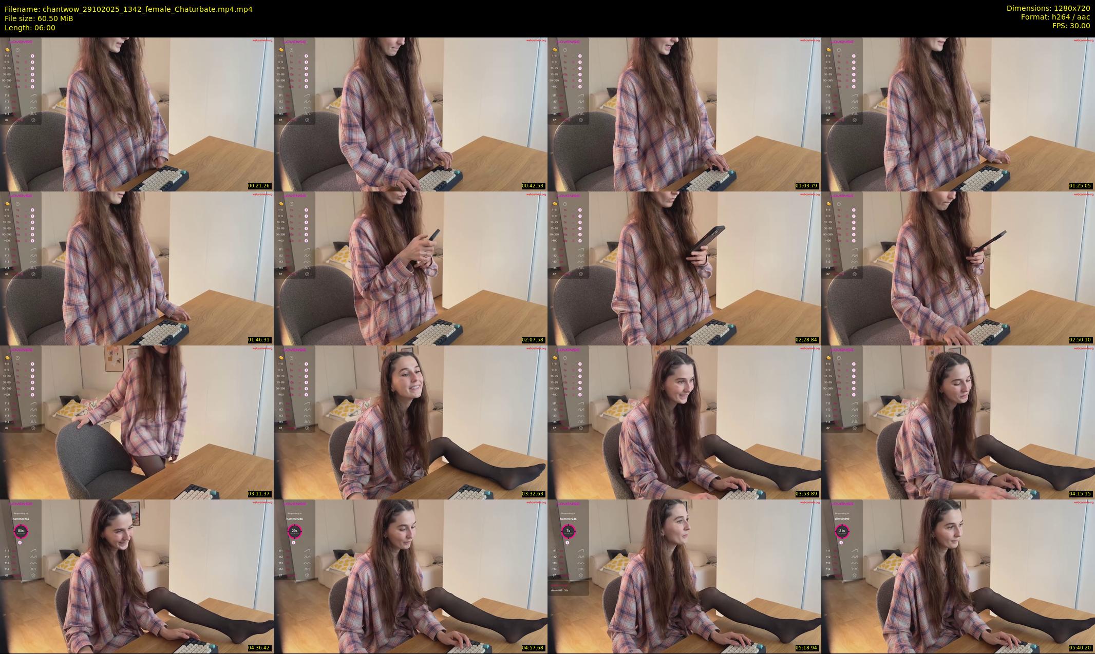 chantwow — 6 minute Chaturbate female cam show recording, 720p, Oct 29, 2025