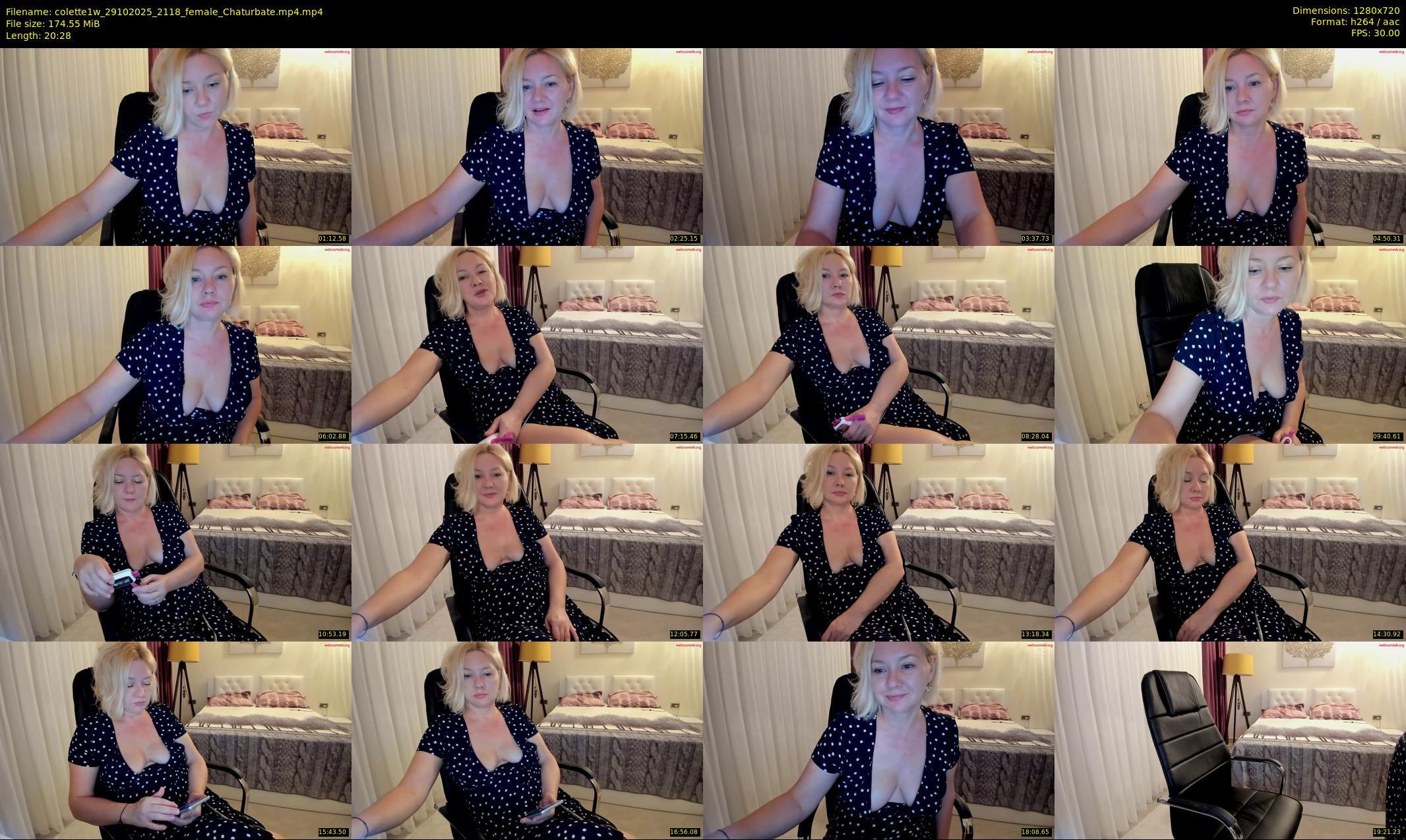 colette1w — 21 minute Chaturbate female cam show recording, 720p, Oct 29, 2025