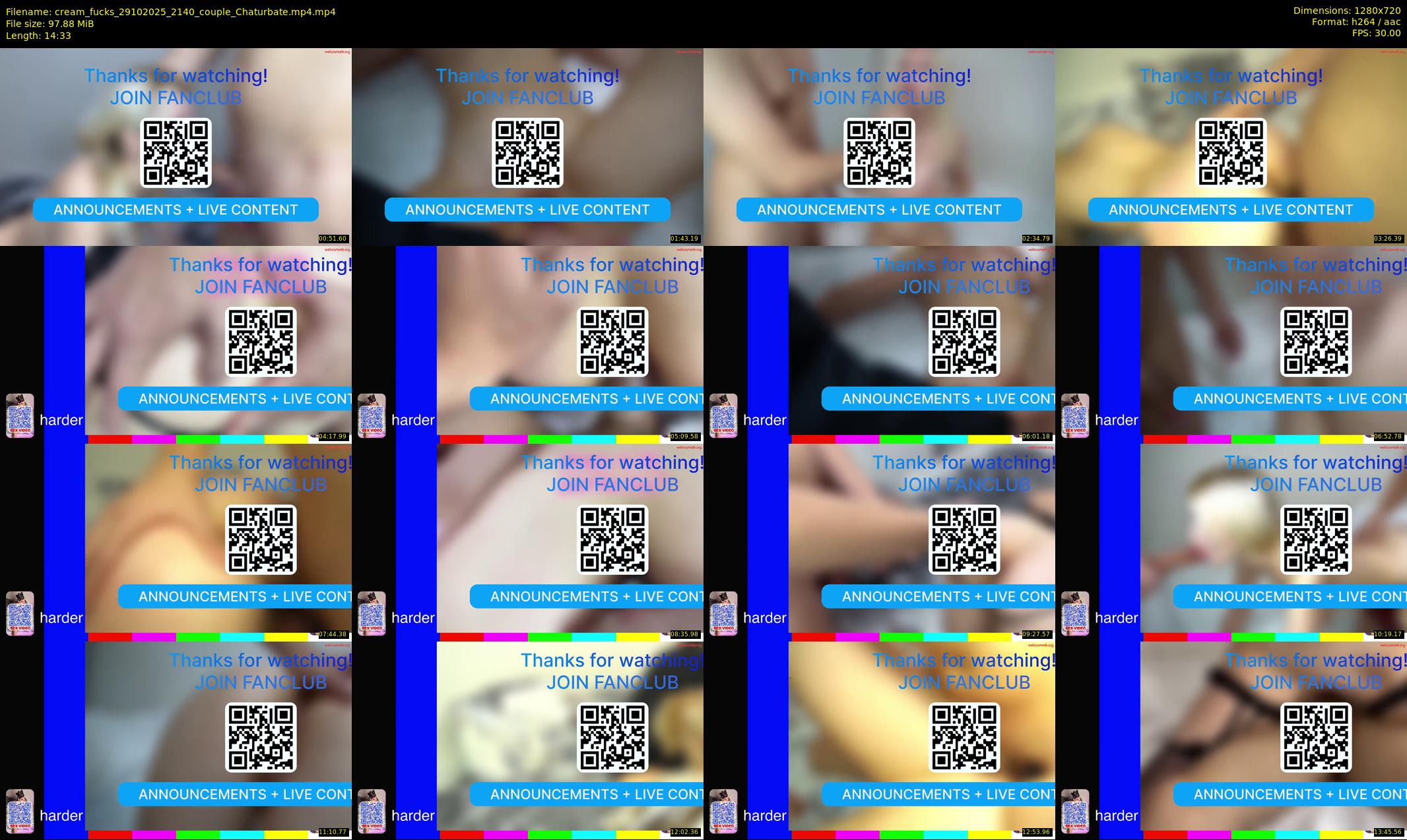cream_fucks — 15 minute Chaturbate couple cam show recording, 720p, Oct 29, 2025