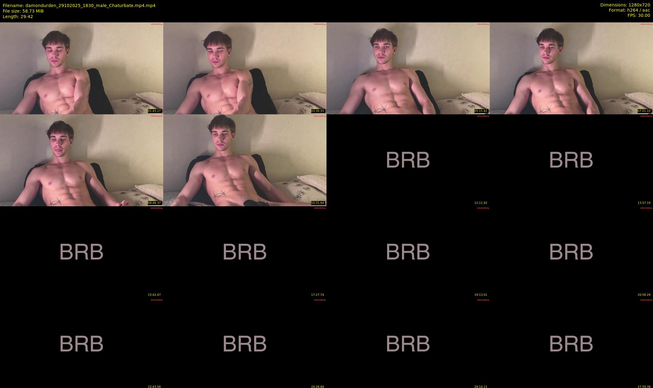 damondurden — 30 minute Chaturbate male cam show recording, 720p, Oct 29, 2025