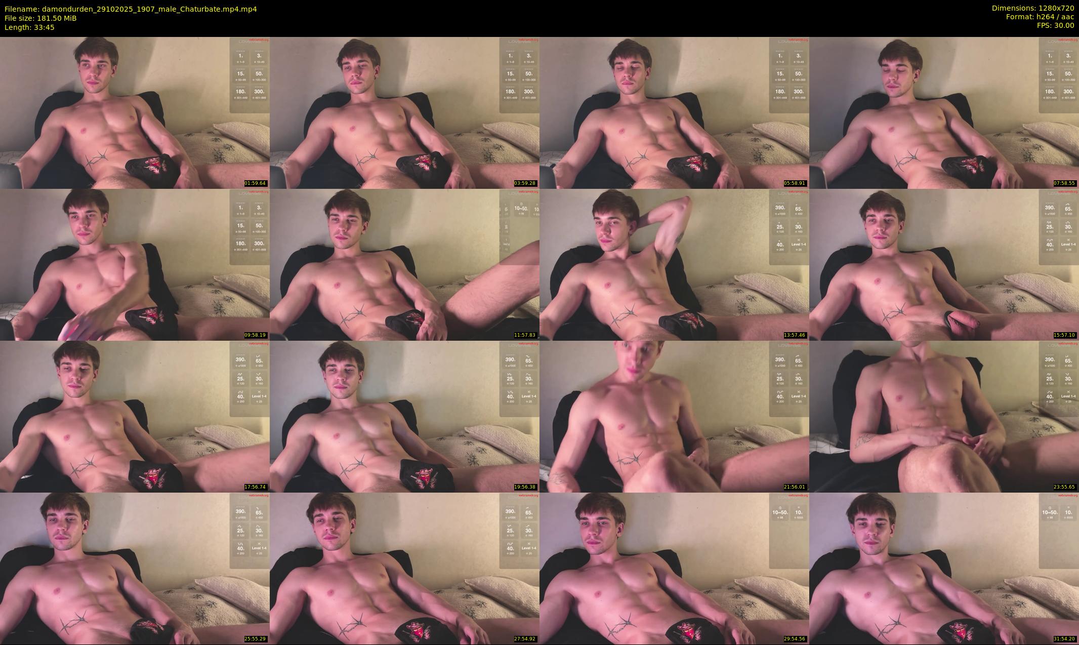 damondurden — 34 minute Chaturbate male cam show recording, 720p, Oct 29, 2025
