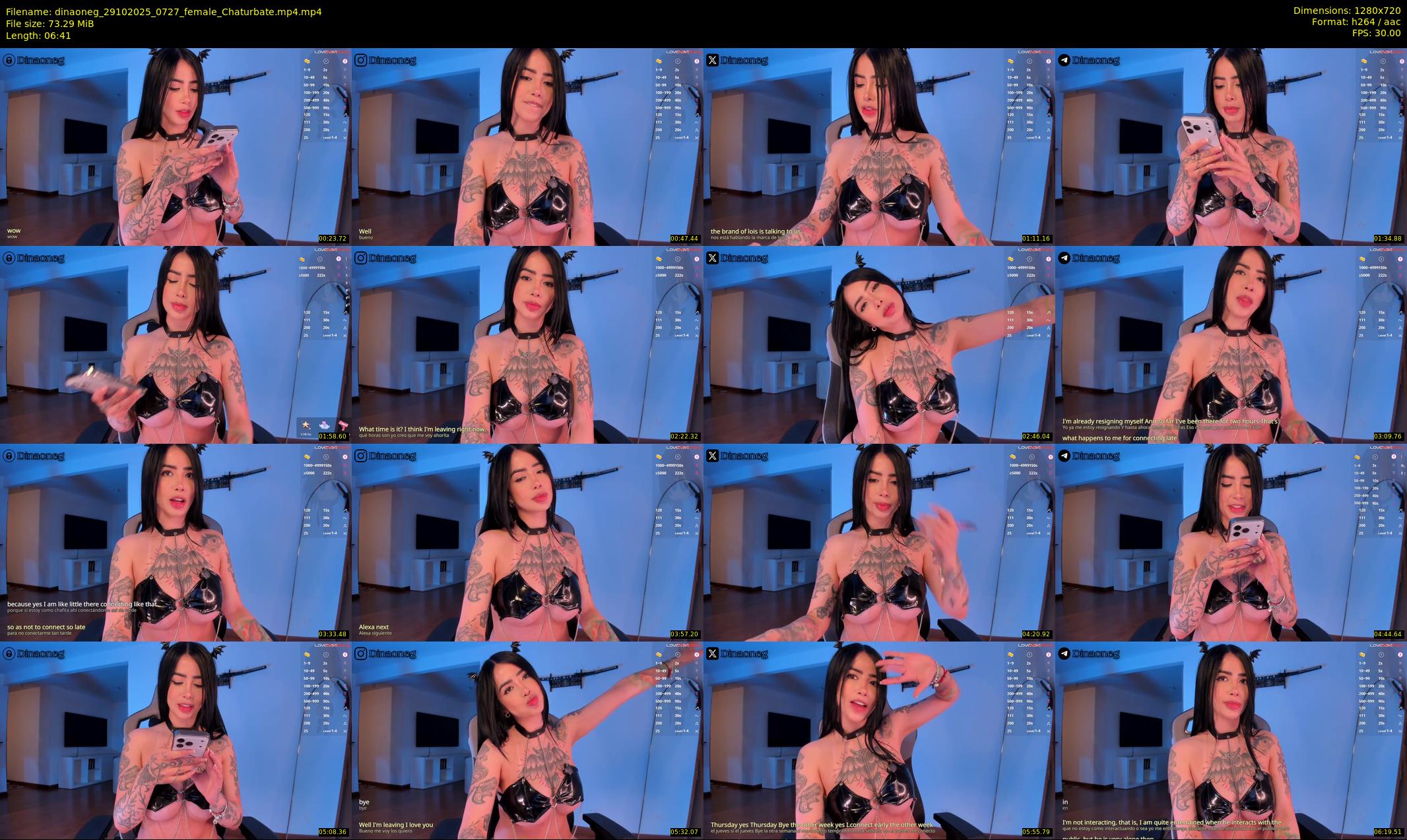 dinaoneg — 7 minute Chaturbate female cam show recording, 720p, Oct 29, 2025