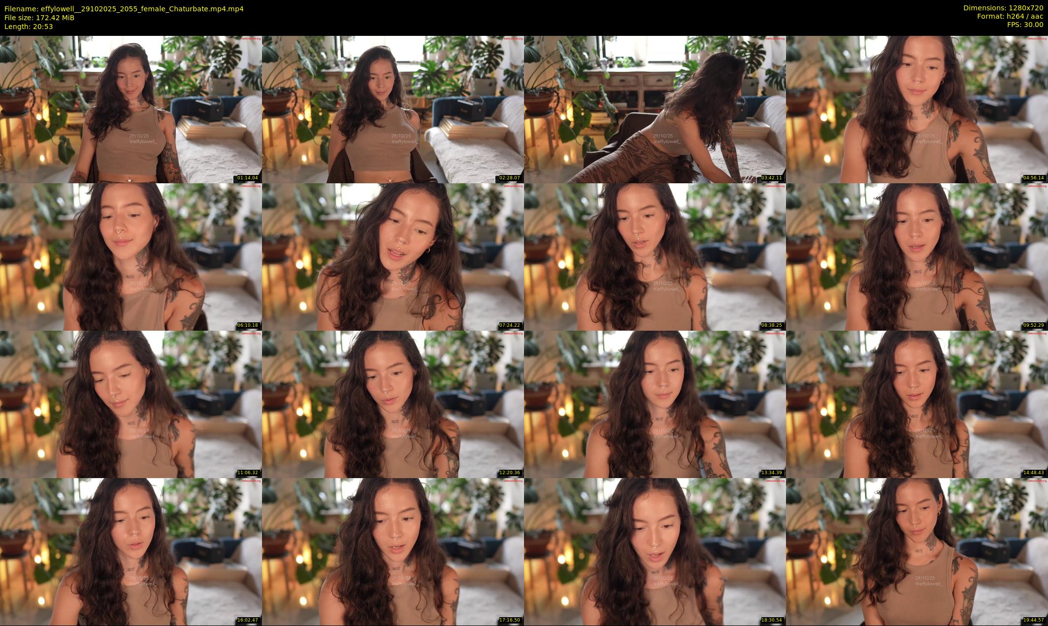 effylowell_ — 21 minute Chaturbate female cam show recording, 720p, Oct 29, 2025