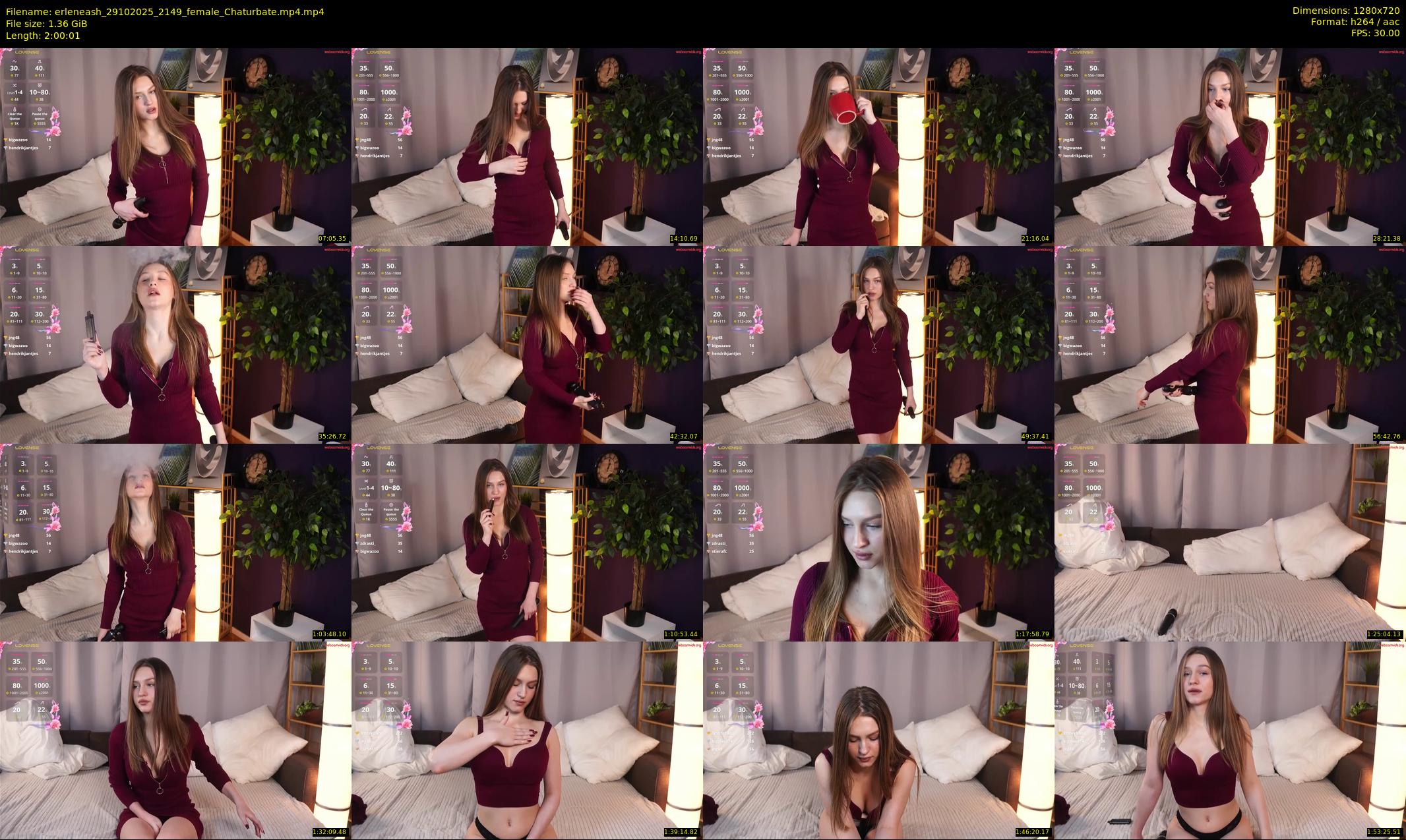 erleneash — 121 minute Chaturbate female cam show recording, 720p, Oct 29, 2025