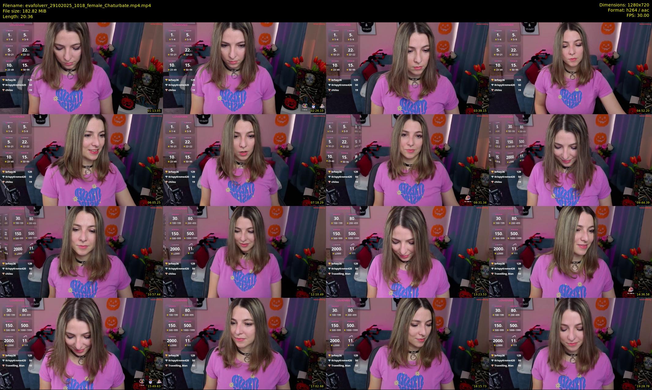 evafolverr — 21 minute Chaturbate female cam show recording, 720p, Oct 29, 2025