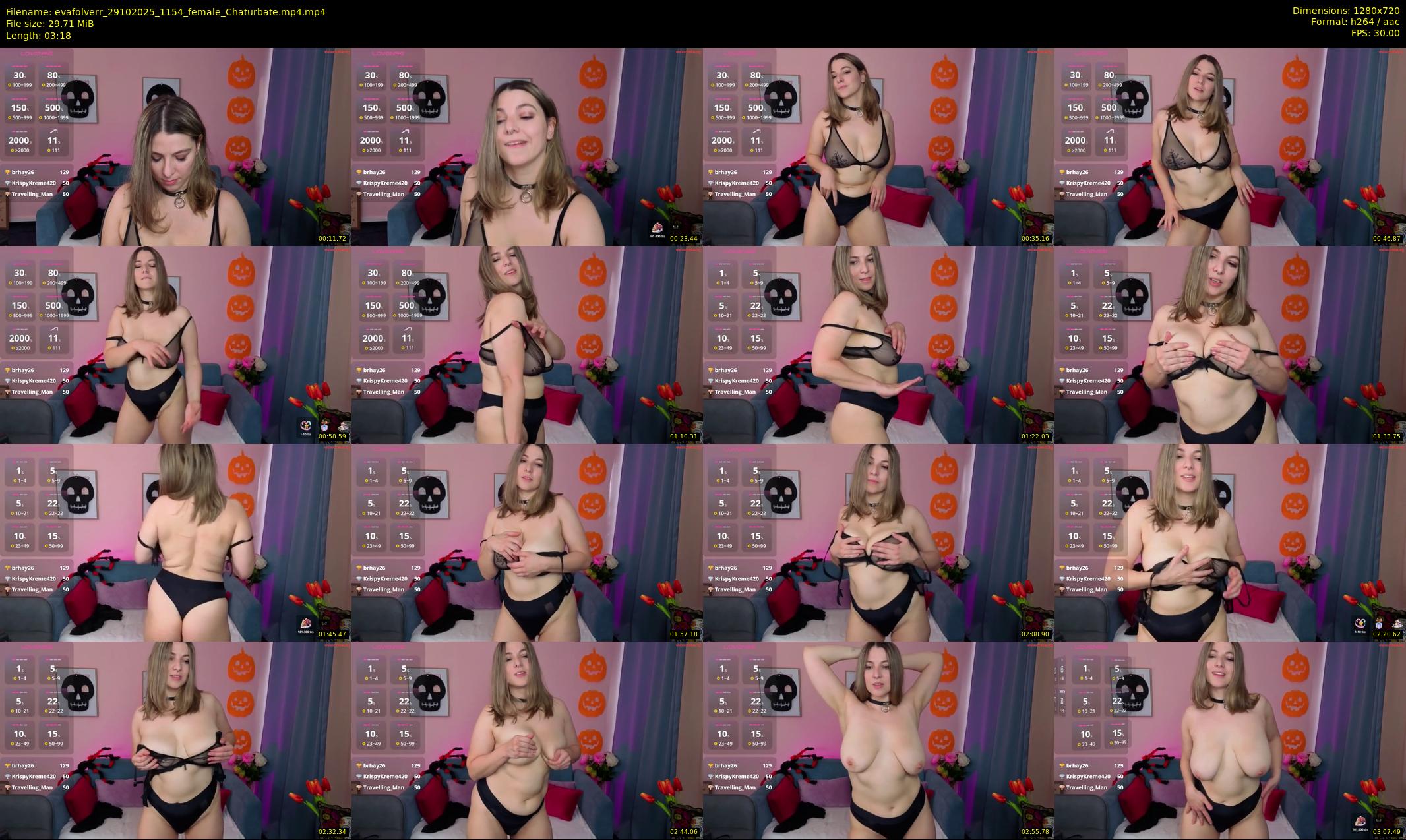 evafolverr — 4 minute Chaturbate female cam show recording, 720p, Oct 29, 2025